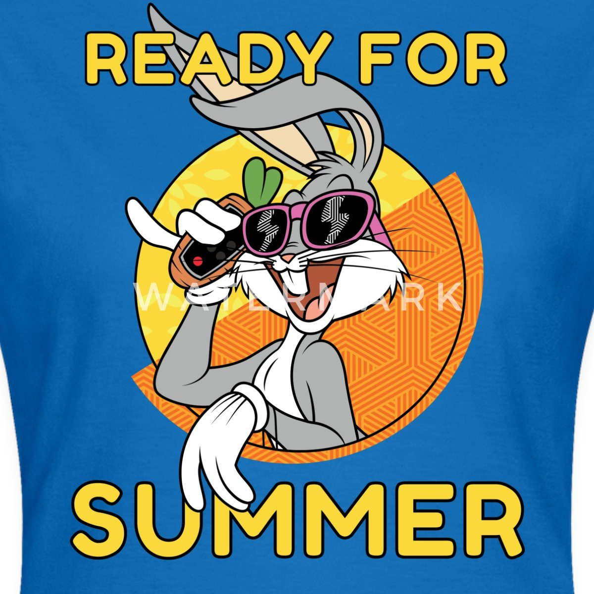 Spreadshirt T-Shirt Looney Tunes Bugs Bunny Ready For Summer Sommer Frauen T-Shirt (1-tlg) Slim Fit, fällt klein aus