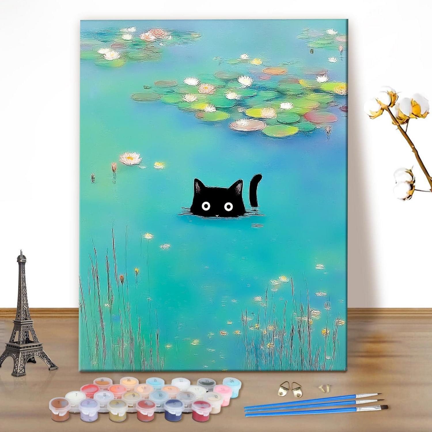 LuxusKollektion Malen nach Zahlen Malen nach Zahlen Erwachsene Katze 40x50cm (1-St)