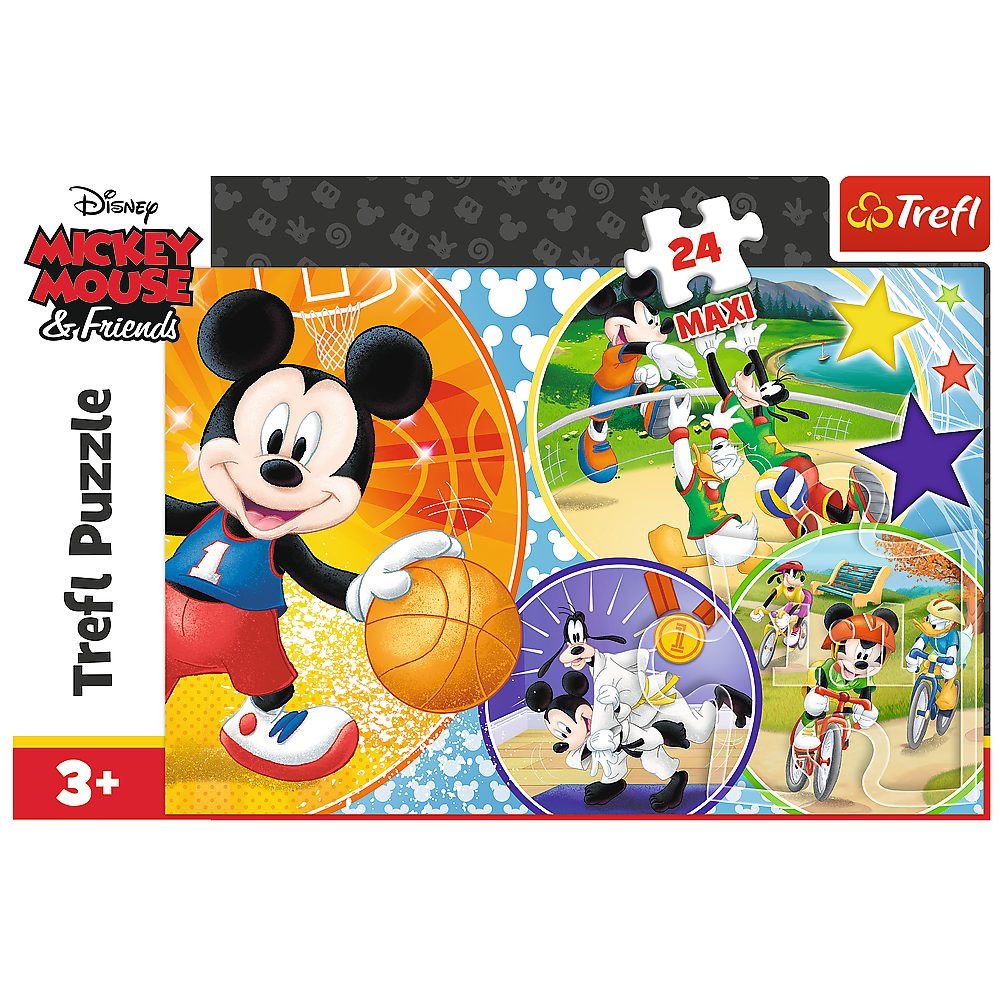 Disney Mickey Mouse Puzzle Mickey Mouse Puzzle Time for Playing Sports 24 Maxi Teile, Puzzleteile