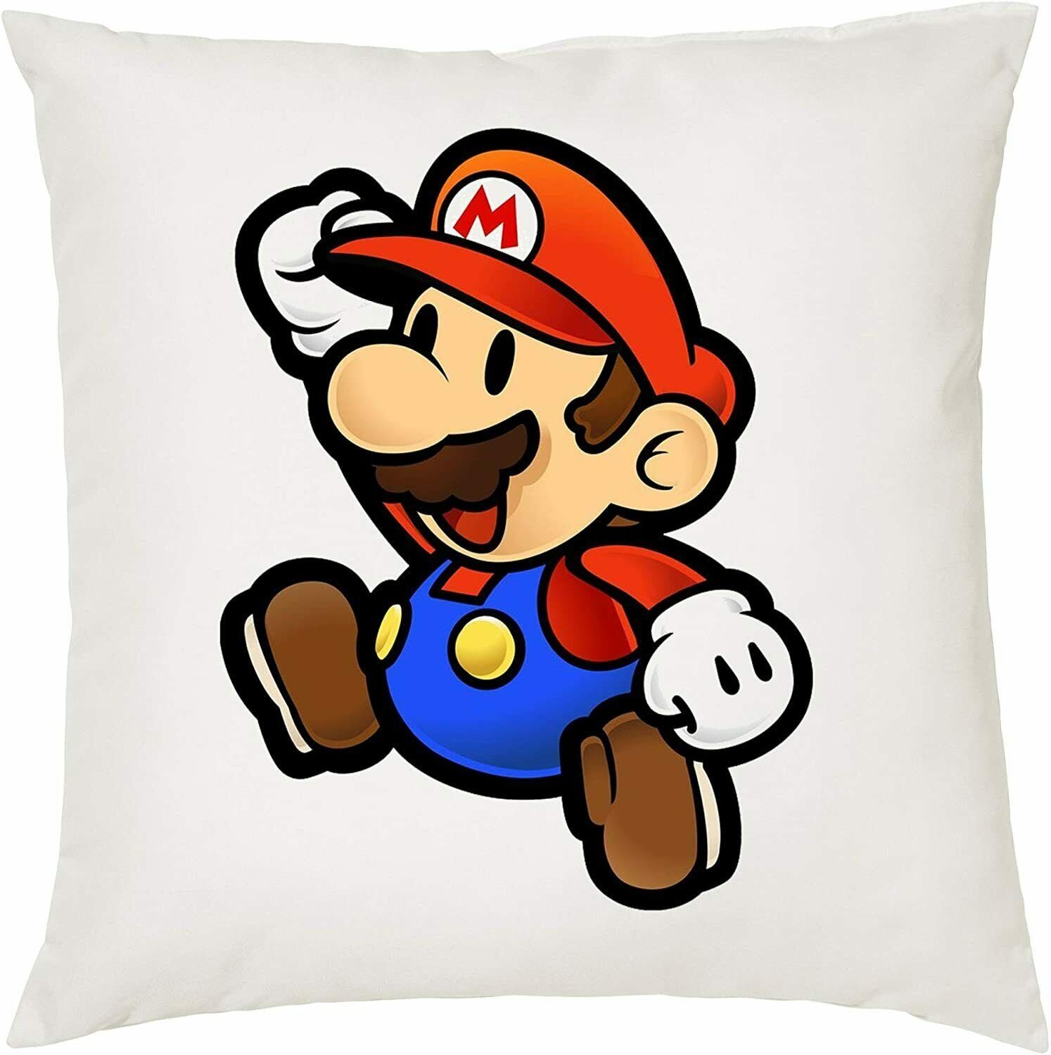 Blondie & Brownie Dekokissen Mario Luigi Yoshi Peach Super Konsole Retro, Kissen mit Füllung