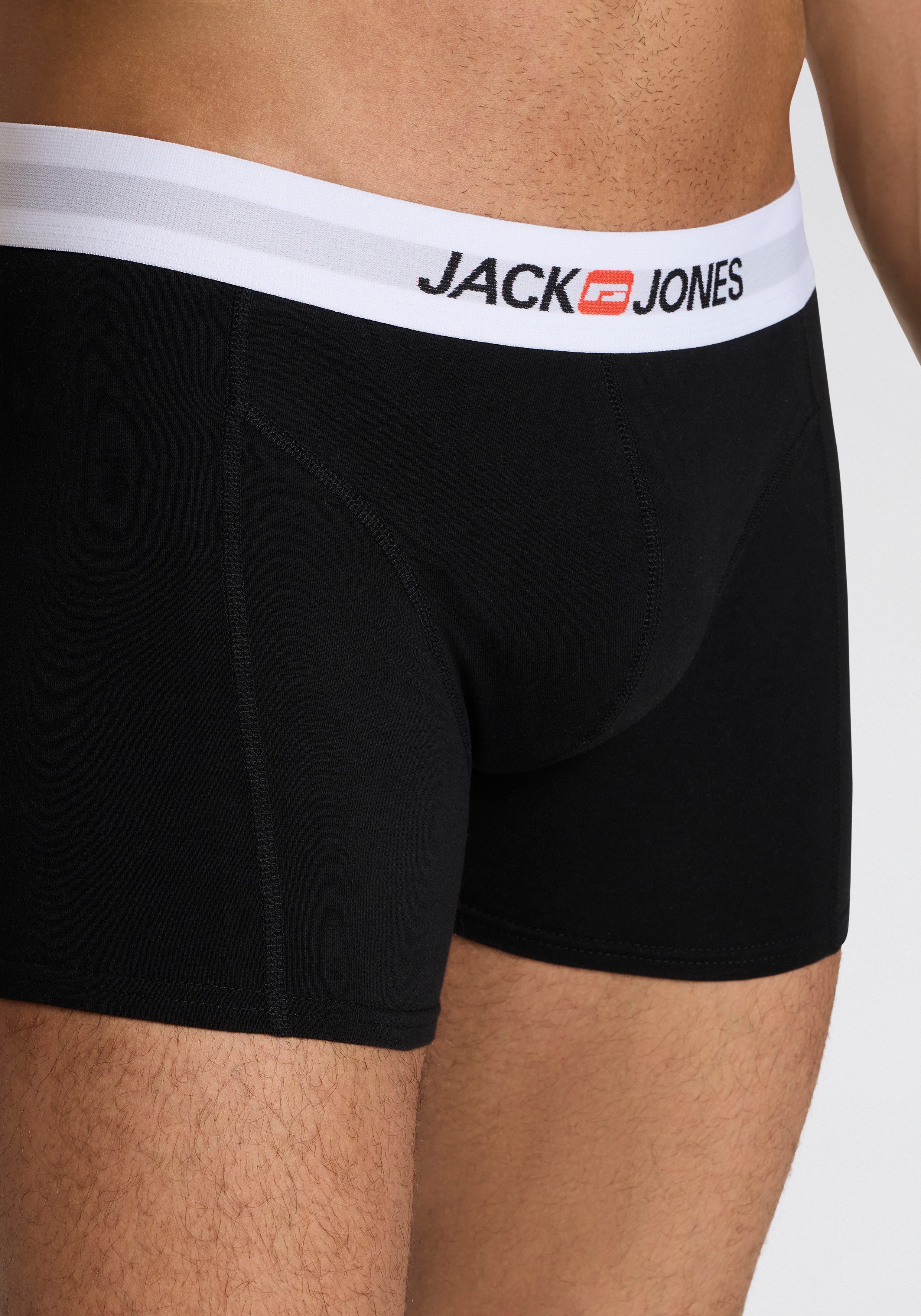Jack & Jones Trunk JACOLD – Boxershorts mit farbigem Bund im 6er-Pack (Packung, 6-St) Druck, modisch, regular fit, Jersey – Bild 4 von 5