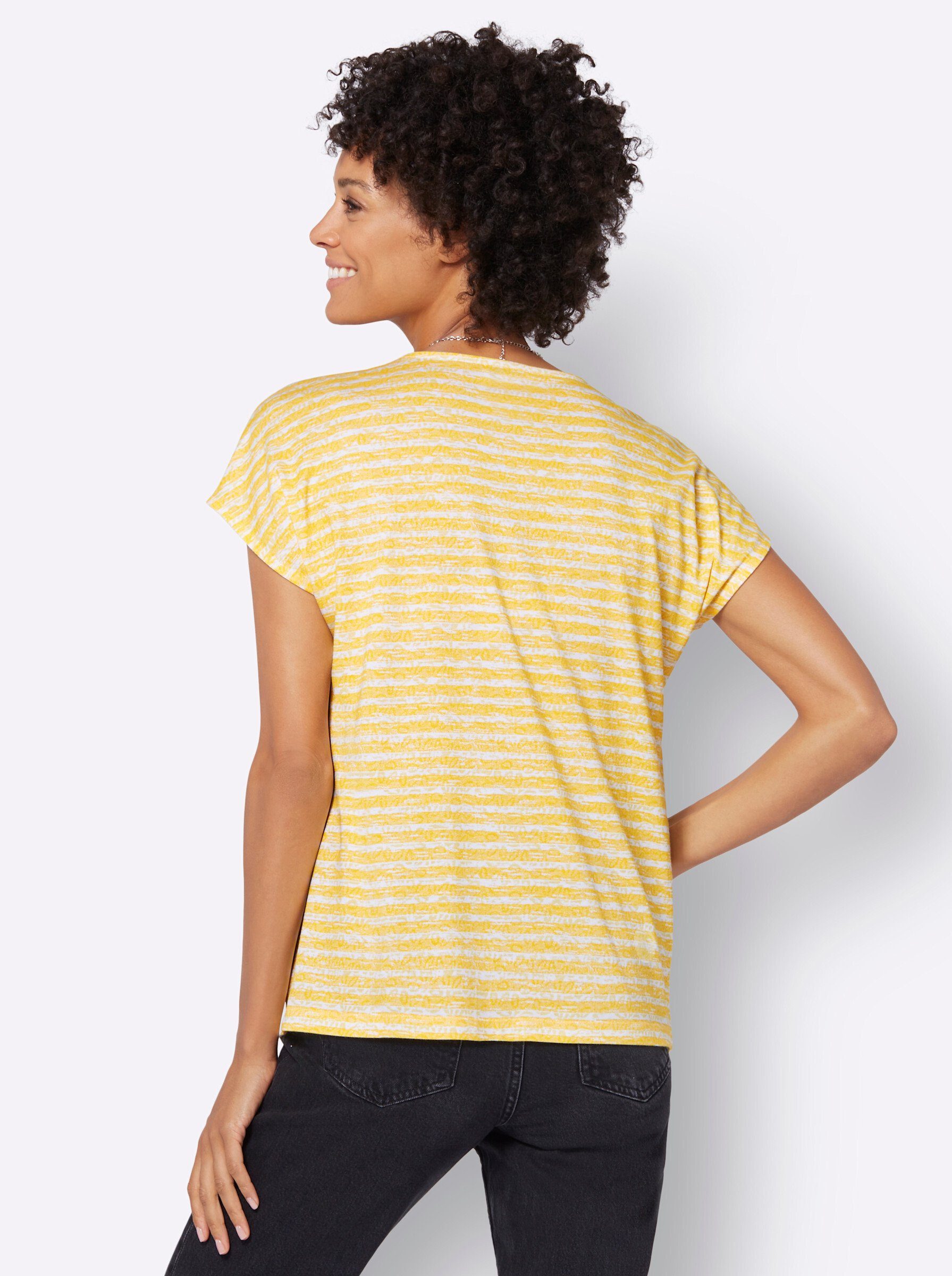 Witt T-Shirt Shirt Extra kurz mit modischen Ringeln