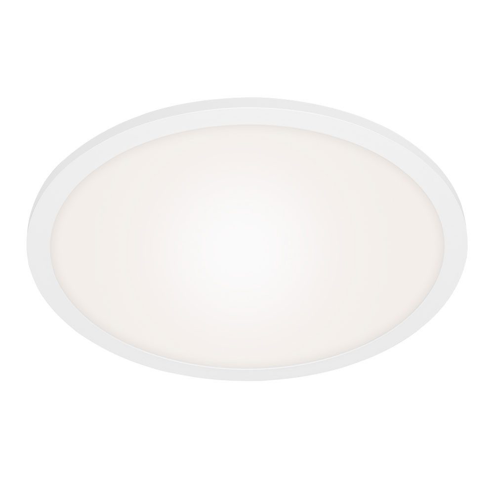 Briloner Leuchten LED Deckenleuchte, LED-Leuchtmittel fest verbaut, Kaltweiß, Warmweiß, Neutralweiß, Tageslichtweiß, Farbwechsel, LED Panel Aufbauleuchte Deckenlampe weiß dimmbar Fernbedienung D 40 cm