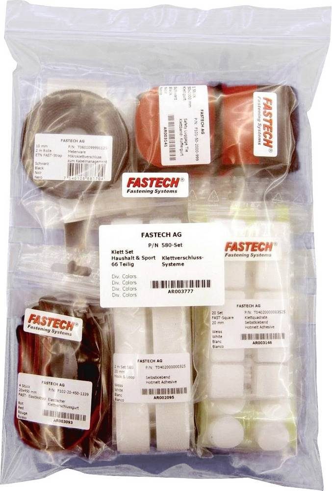 Klettband FASTECH® 580-Set-Bag Klettbinder 64 Sortiment (580-Set-Bag) St., Fastech®