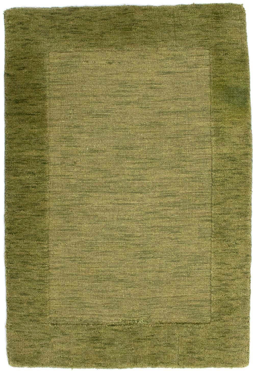 Wollteppich »Loribaft Teppich handgewebt grün«, morgenland, rechteckig, Höhe 8 mm, Kurzflor-HomeTrends