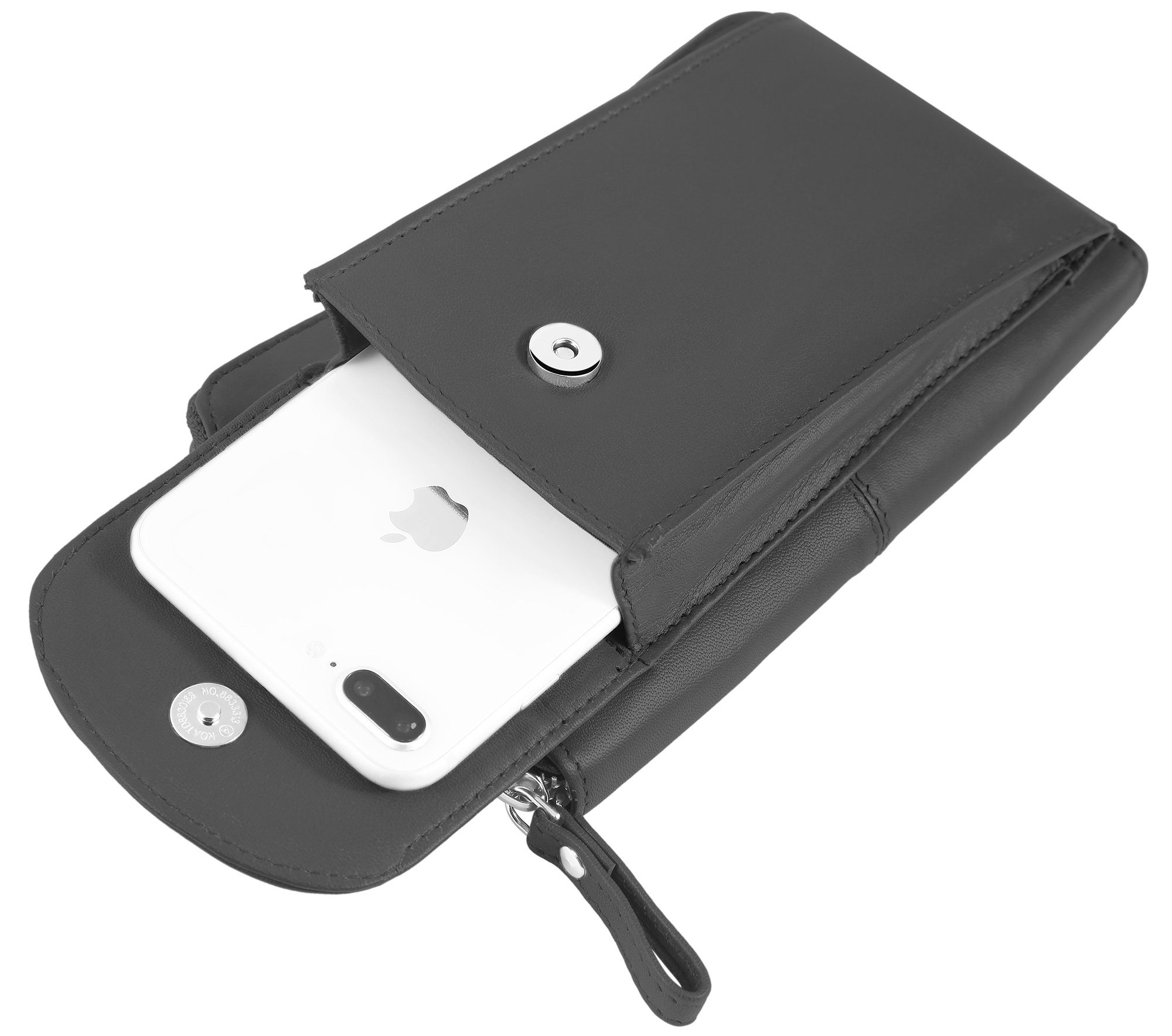 AKZENT Handytasche mit Geldbörse aus Echtleder, geeignet für iPhone 15 – Bild 4 von 4