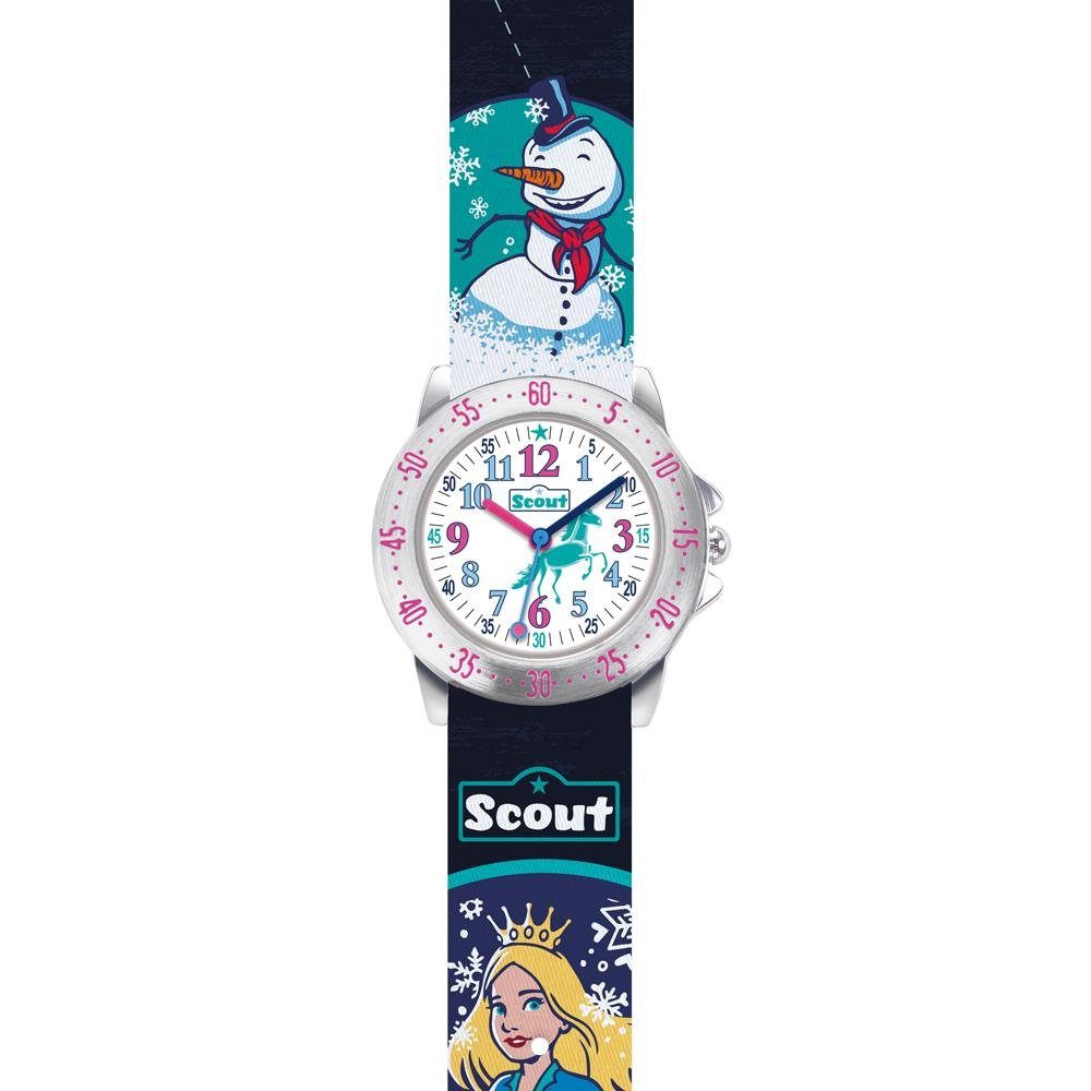 Scout Quarzuhr Scout Quarzuhr Eisprinzessin mit Textilarmband für Mädchen