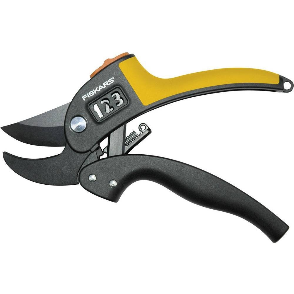 Fiskars Gartenschere Gartenschere, Amboss 1000575, Für Rechts- und Linkshänder, Antihaftbeschichtet
