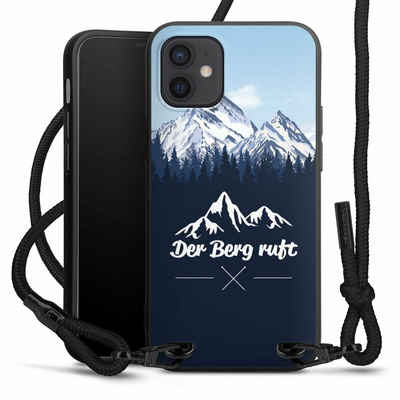 DeinDesign Handyhülle Wanderlust Berg Himmel Winterparadies, Apple iPhone 12 mini Premium Handykette Hülle mit Band Cover mit Kette