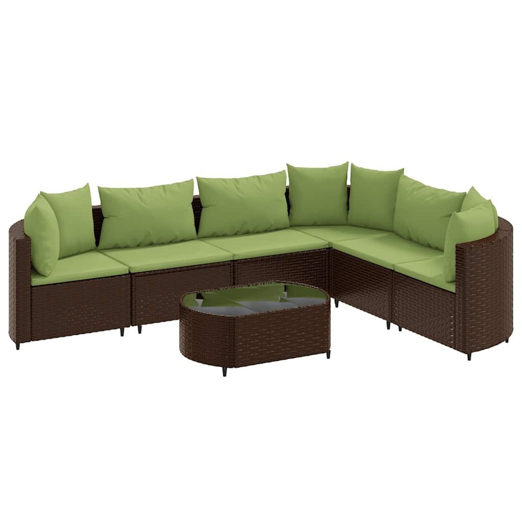vidaXL Gartenlounge-Set 7-tlg. Garten-Sofagarnitur mit Kissen günstig online kaufen