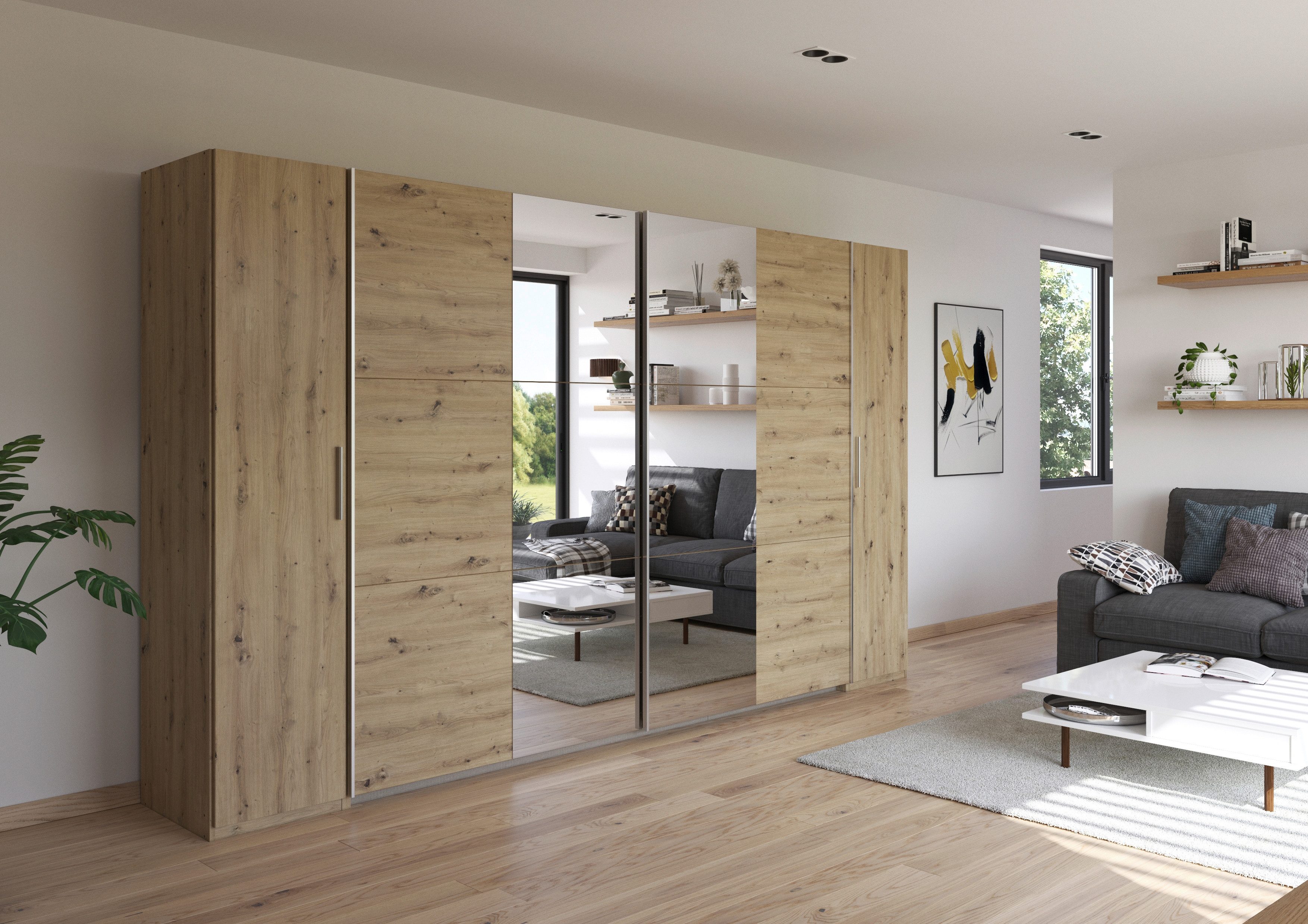 rauch Schwebetürenschrank Kleiderschrank Schrank Breiten 131/175/218/261 cm günstig online kaufen