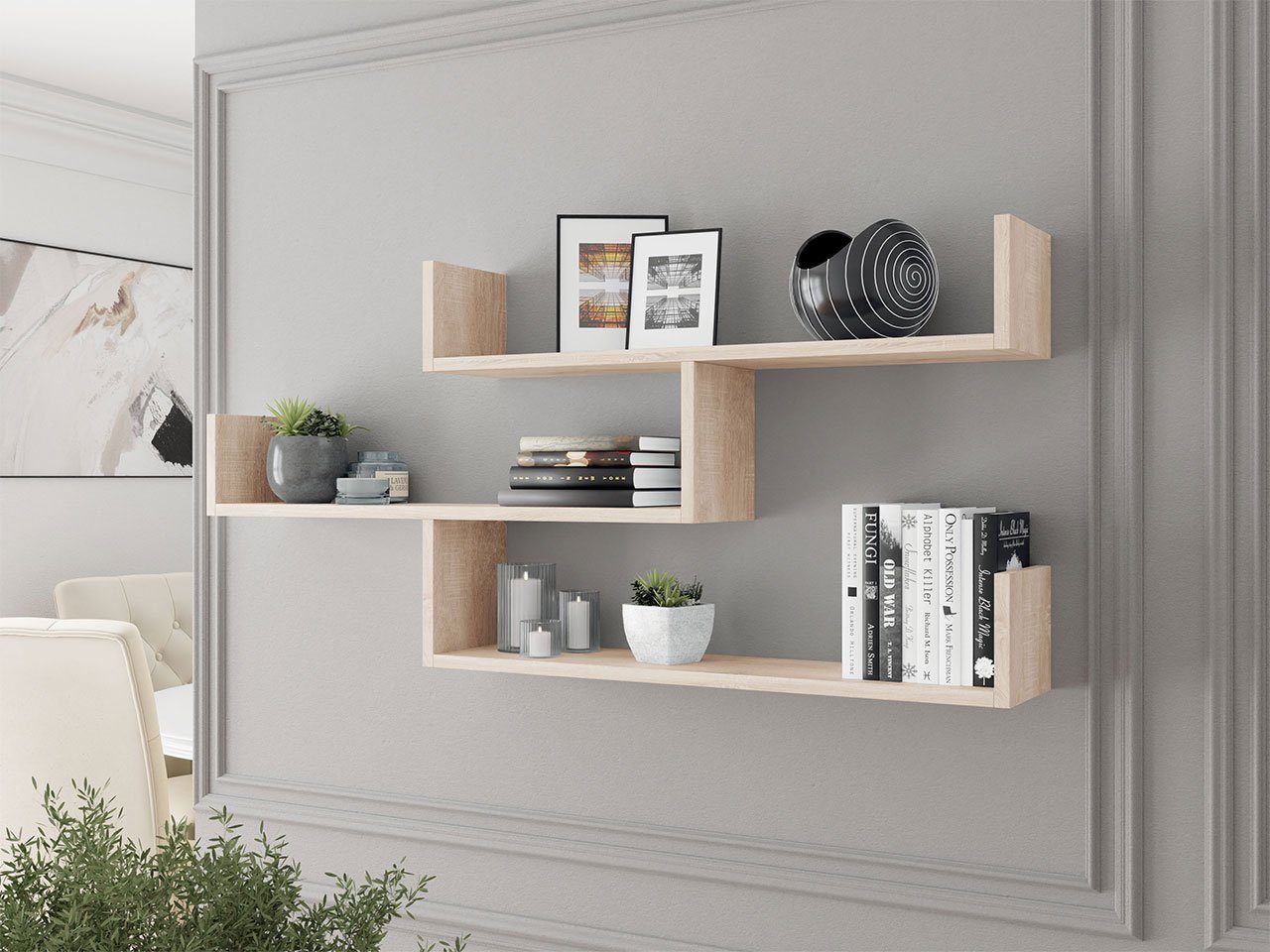 MIRJAN24 Wandregal Trio 003, 119x18x55 cm, günstig online kaufen