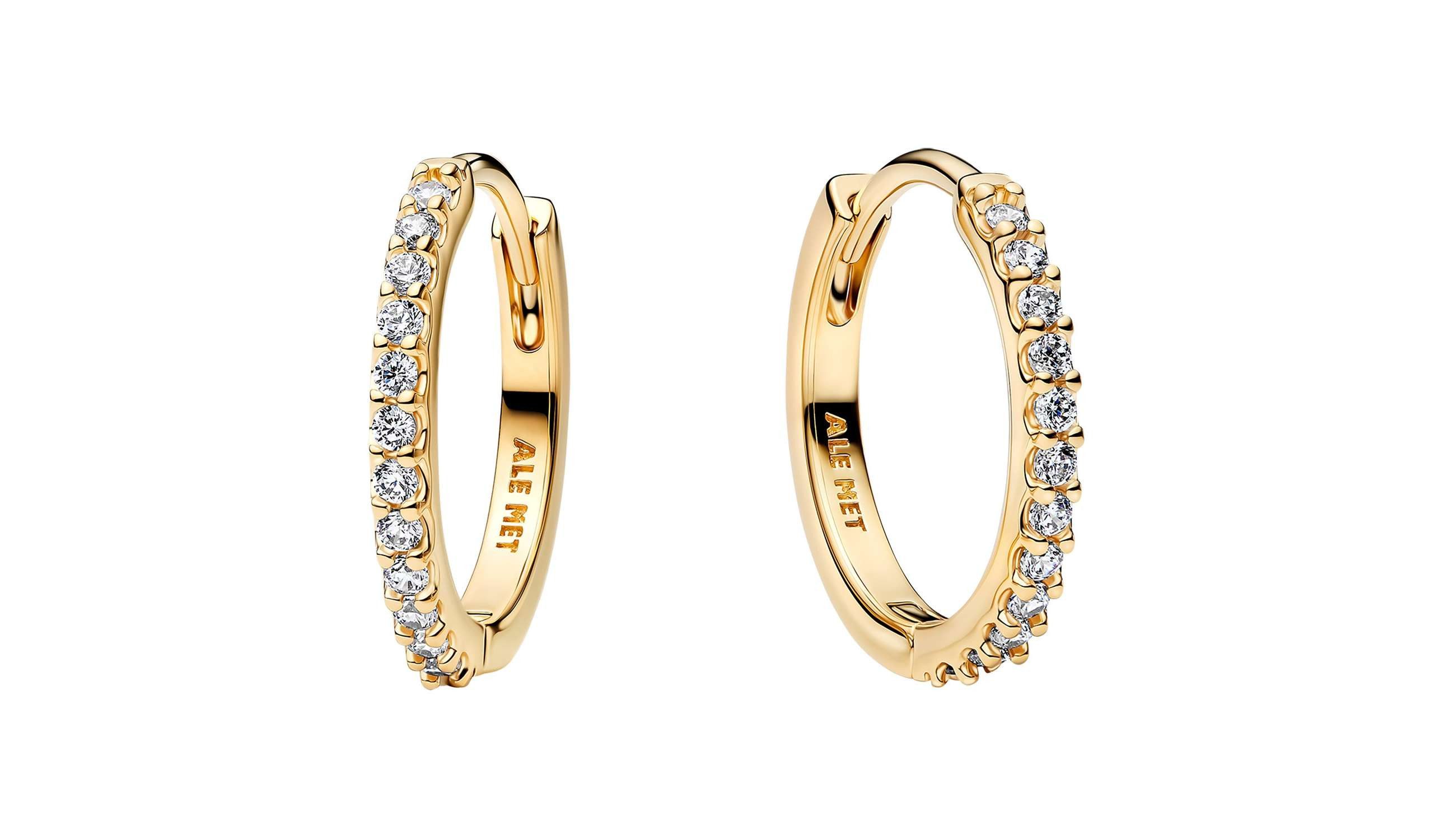 Pandora Paar Creolen 264649C01, für Damen Funkelnde Goldfarben – Bild 4 von 4