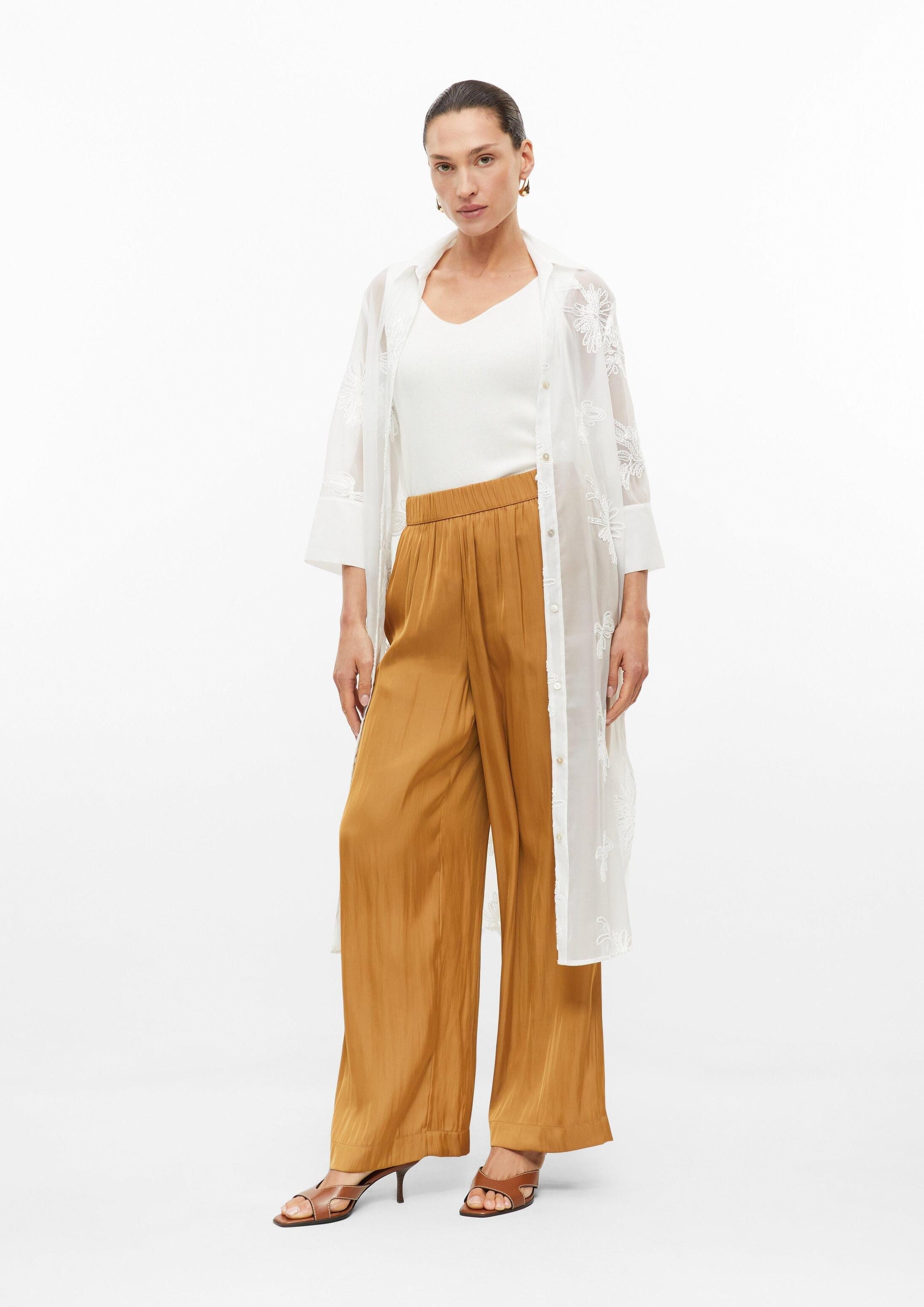 s.Oliver 7/8-Hose Hose Wide-Leg-Hose aus Satin mit Elastikbund – Bild 5 von 5