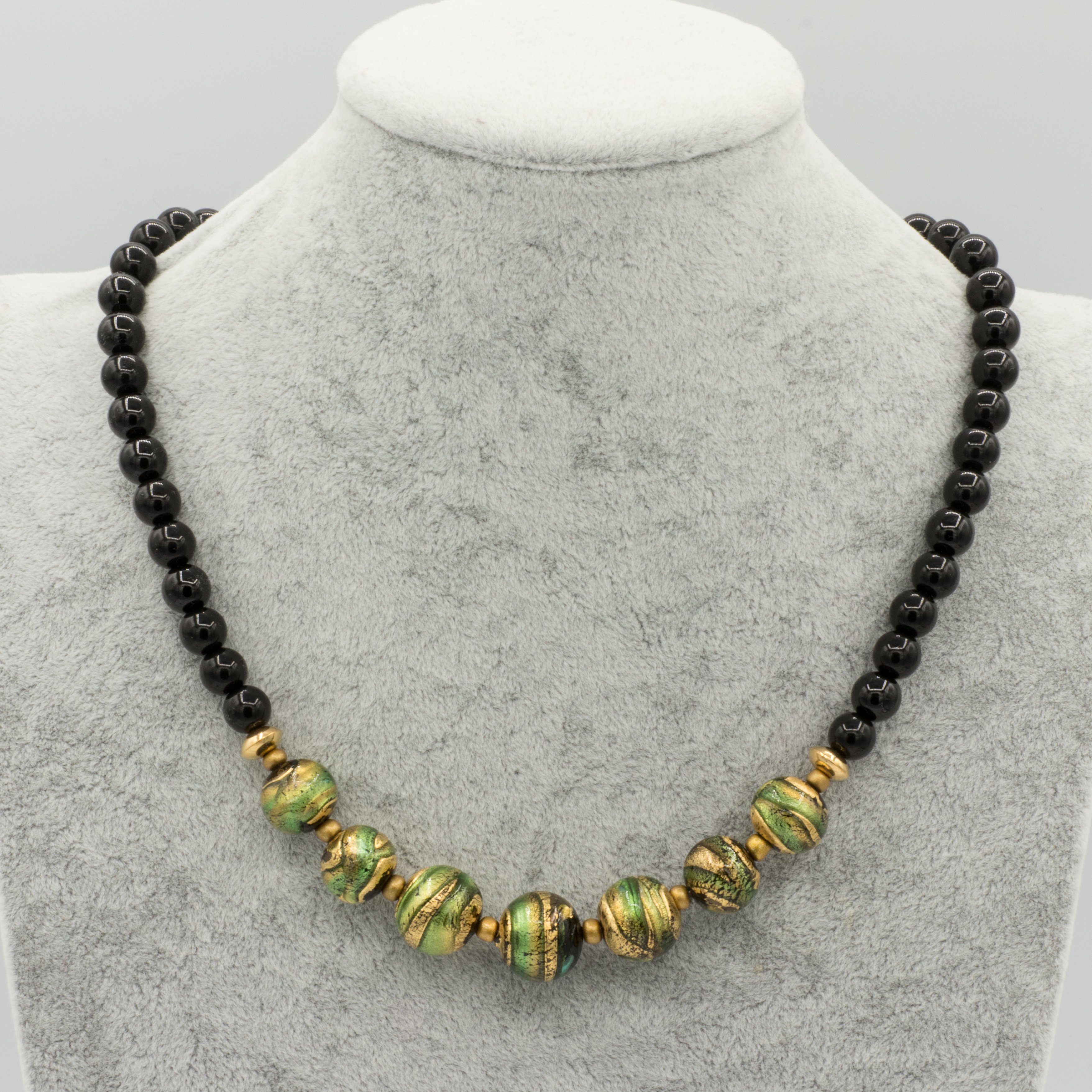 Perlenkette Kette mit Murano Glas Perlen günstig online kaufen
