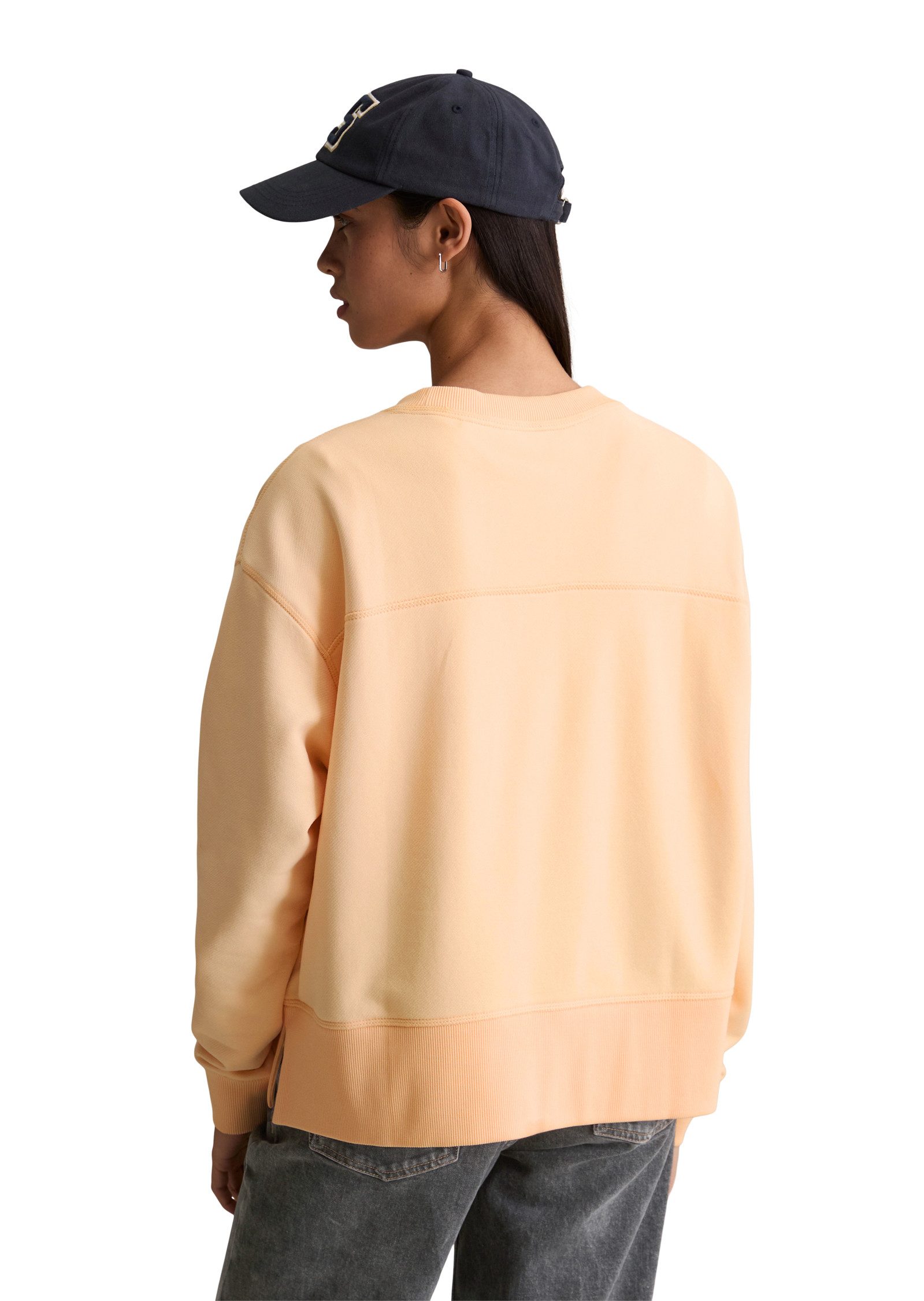 Marc O'Polo DENIM Sweatshirt basic, lockere Form, mit Seitenschlitzen günstig online kaufen