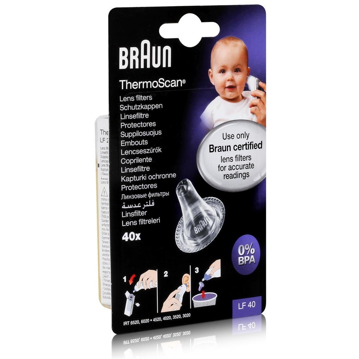 Braun Fieberthermometer Braun ThermoScan Schutzkappen 40 Stück - Für Thermoscan Thermometer (5