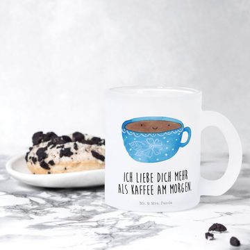 Mr. & Mrs. Panda Teeglas Kaffee Tasse - Transparent - Geschenk, Geschmack, lustige Sprüche, Ti, Premium Glas, Liebevolle Gestaltung