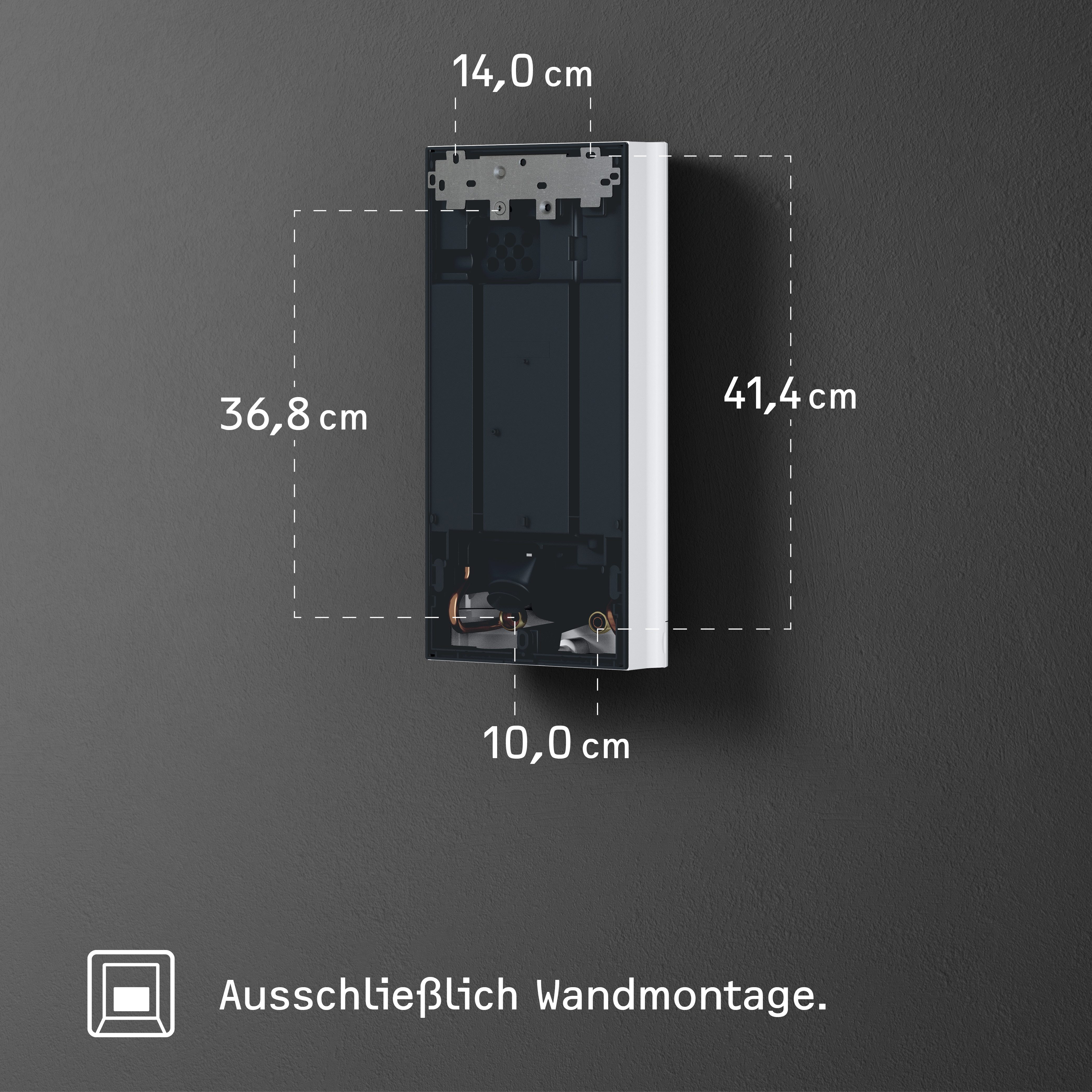 STIEBEL ELTRON Komfort-Durchlauferhitzer DEL 27 kW Plus, gradgenaue Temperaturwahl, elektronisch, min. 20 °C, max. 60 °C, 3i Technologie für konstante Warmwassertemperatur, Multifunkt.-Display