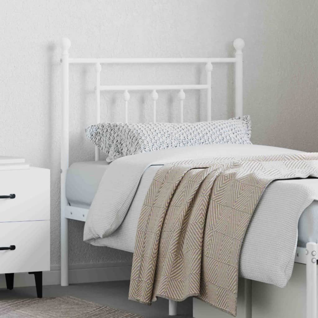 vidaXL Bett Ersatz-Kopfteil Metall Weiß 75 cm (1-tlg)