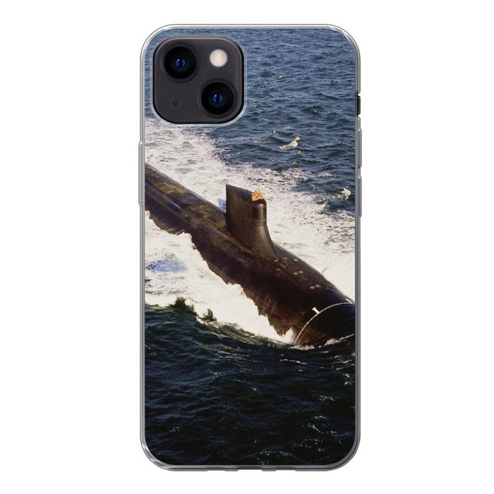 MuchoWow Handyhülle Ein U-Boot geht unter Wasser Handyhülle Apple iPhone 13 Mini Smartphone-Bumper Print Handy