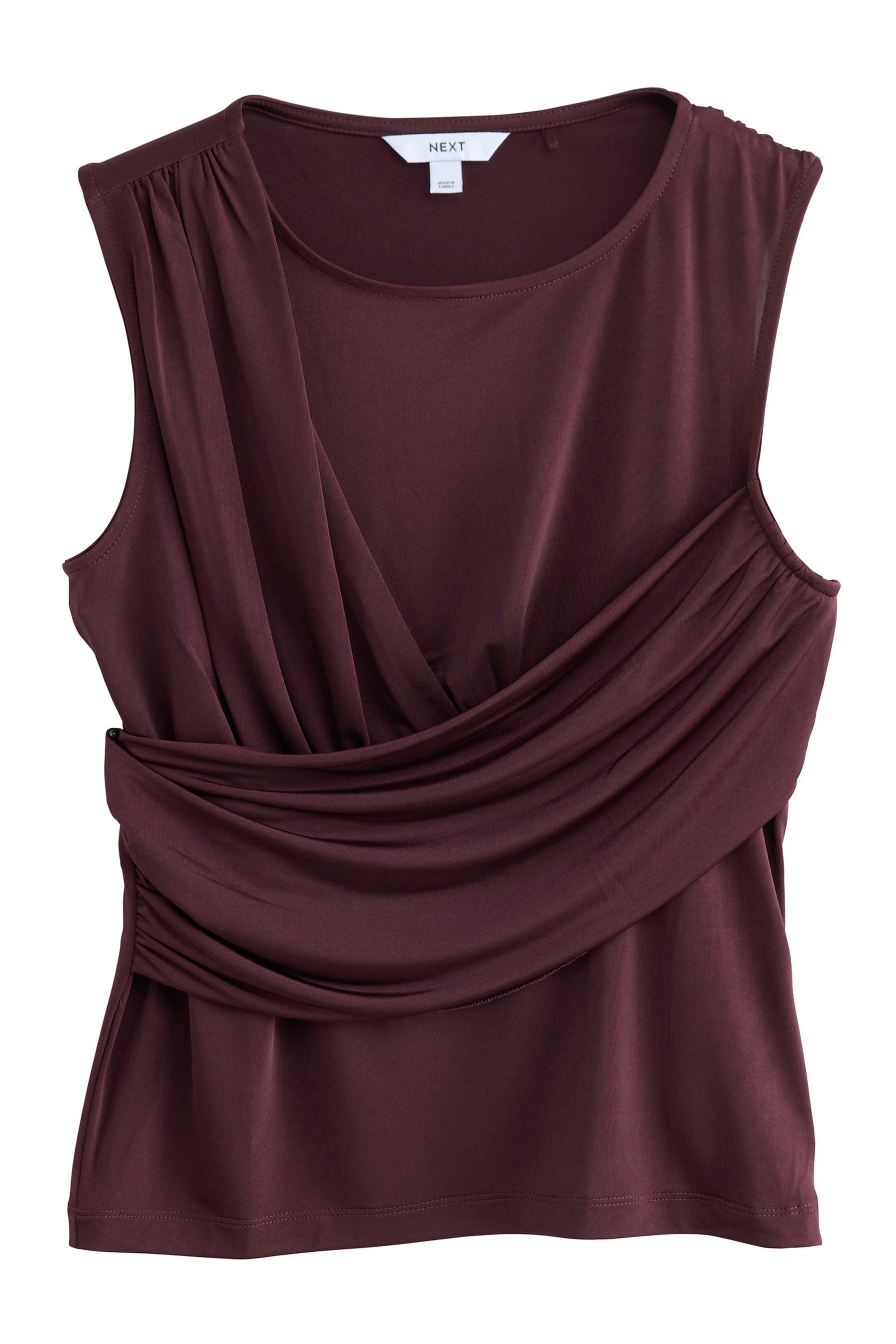 Next Blusentop Ärmelloses Top mit drapierter Vorderseite (1-tlg) günstig online kaufen