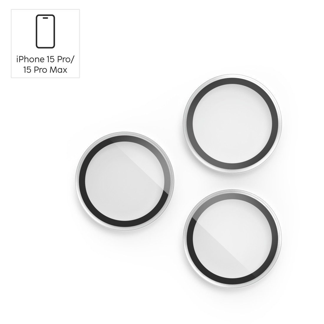 Hama Kameraschutzglas Kameraschutz für iPhone 16 Pro/Pro Max (Panzerglas 9H, 3 Einzellinsen) für iPhone 16 Pro, iPhone 16 Pro Max