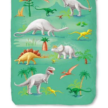 Kinderbettwäsche Dino Grün, ESPiCO, Renforcé, 2 teilig, Digitaldruck, Dinosaurier