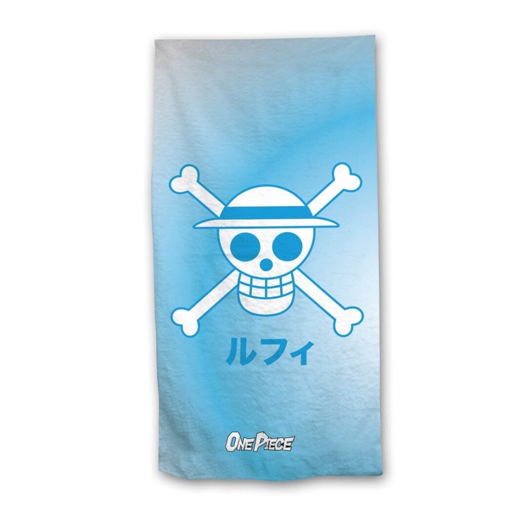 One Piece Strandtuch One Piece Monkey D Ruffy and Crew Strandtuch Badetuch, 70x140 cm - 100% Baumwolle