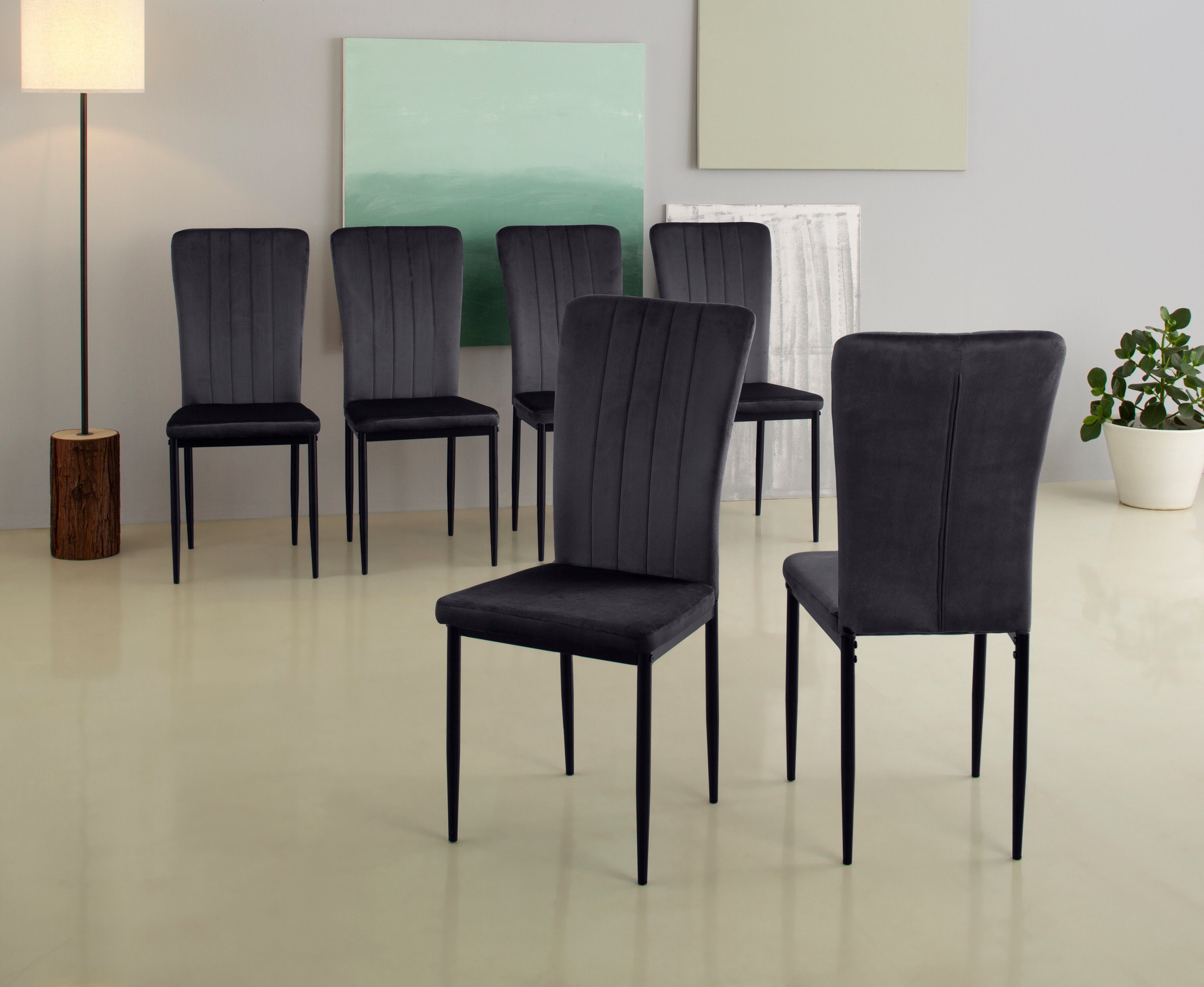 Home affaire 4-Fußstuhl Bergamo (Set, 6 günstig online kaufen