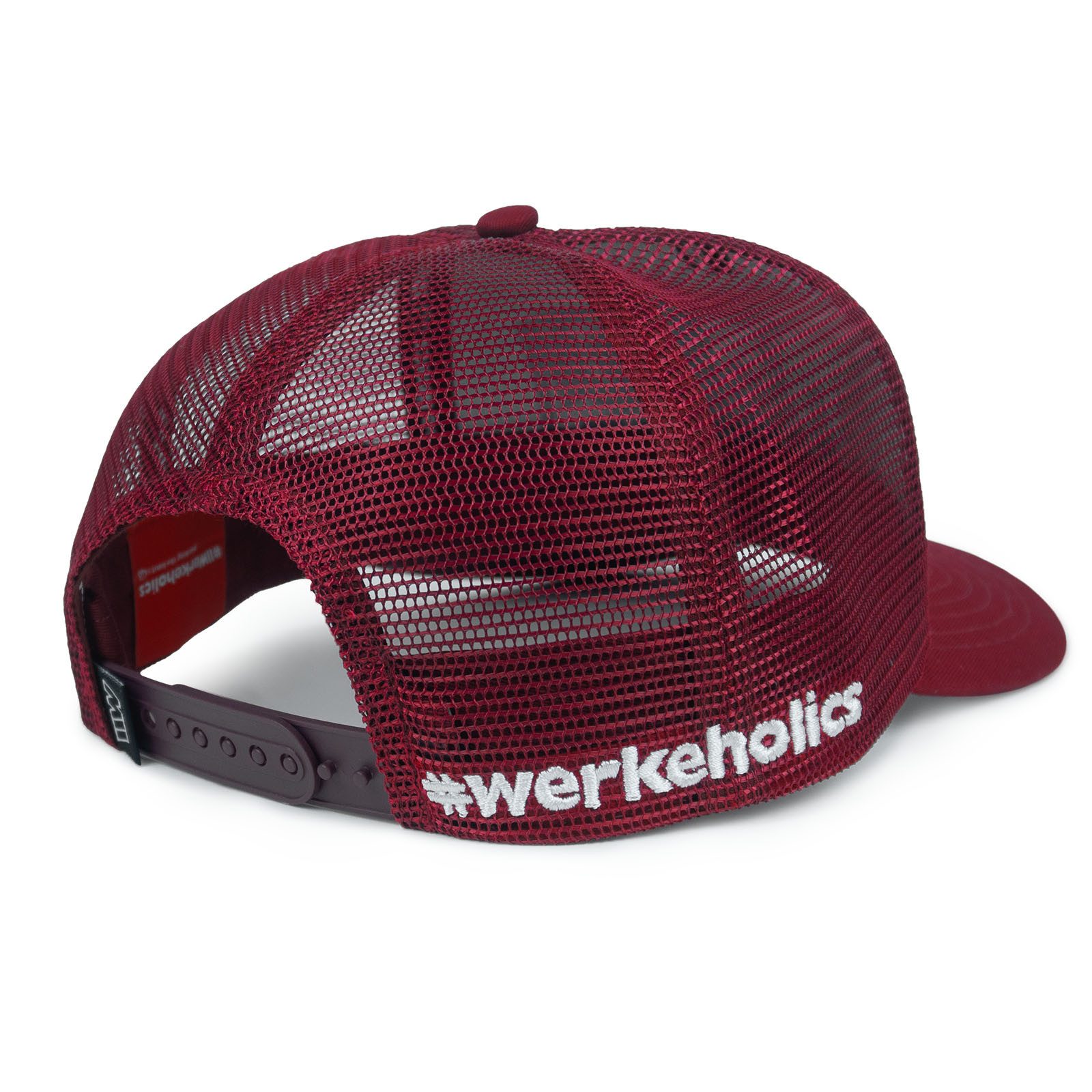 Weber GmbH Trucker Cap Weber #Werkeholics Mesh Baseball Cap rot/weiß (1-St) basecap, mit 3D-Logostickerei