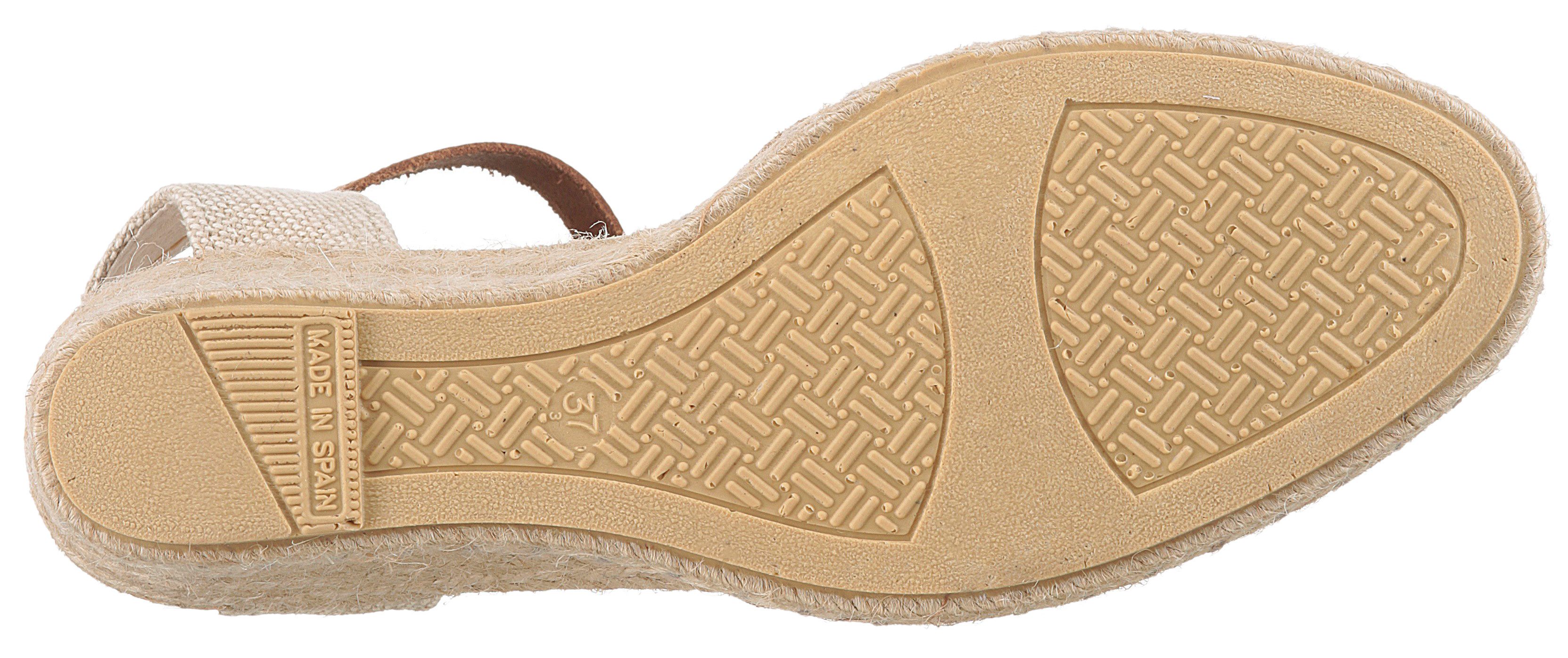 VERBENAS MALENA SERRAJE Sandalette, Sommerschuh, Riemchensandale, Urlaubschuh mit Keilabsatz