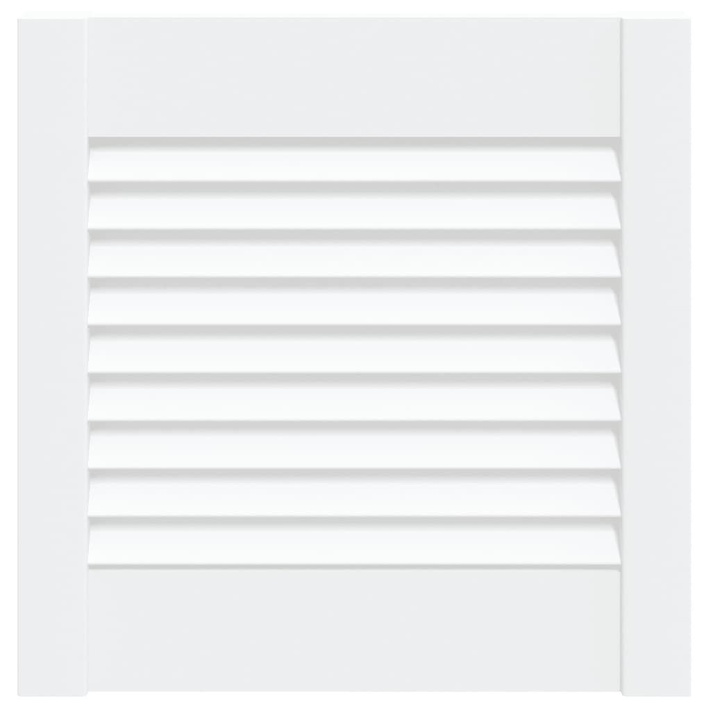 furnicato Schranktür Lamellen-Design Weiß 39,5x39,4 cm Massivholz Kiefer (1 St)