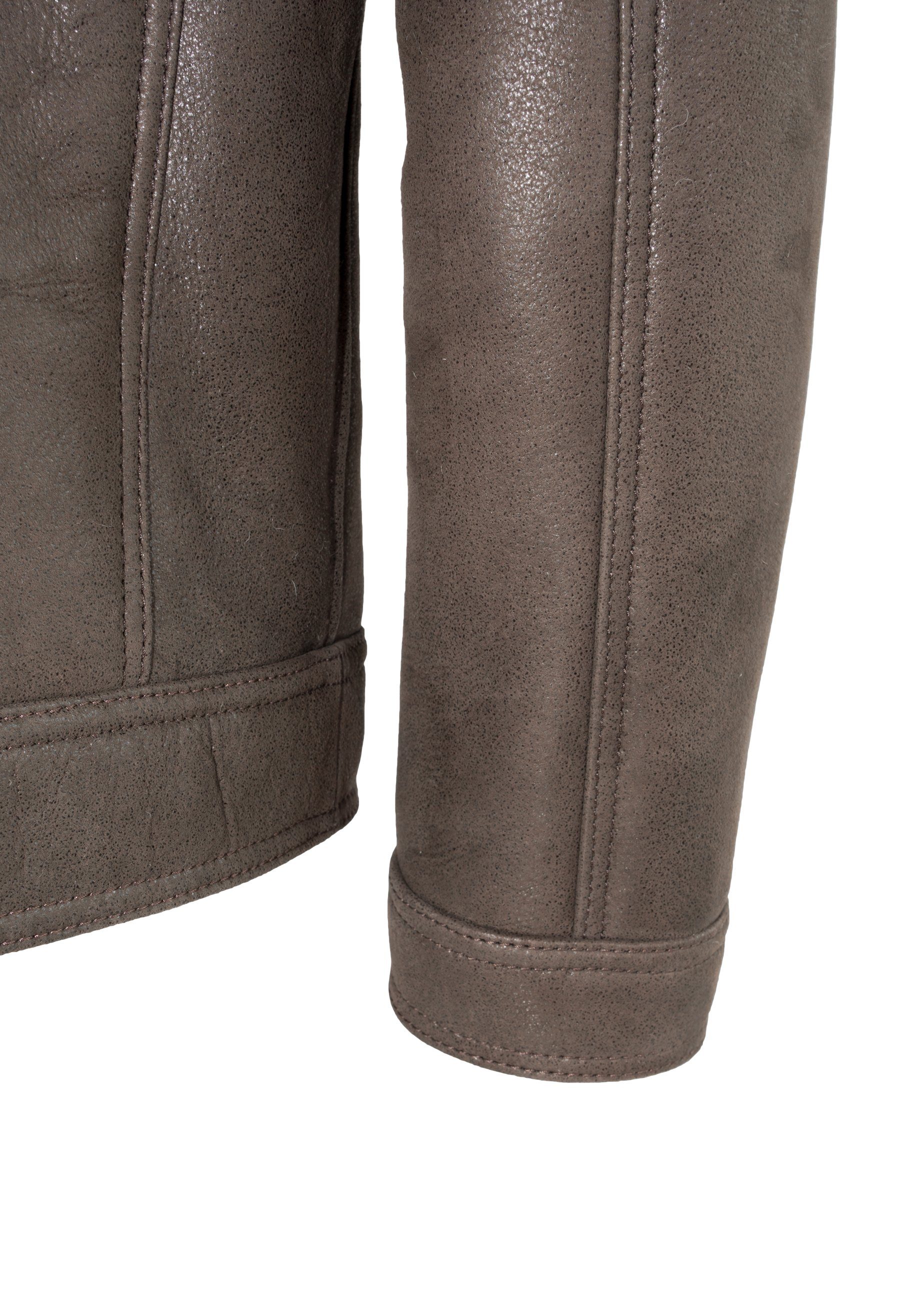 Lolus Lederjacke Edgar Lammfell Herren Lammfelljacke mit hellem und weichem Lammfell