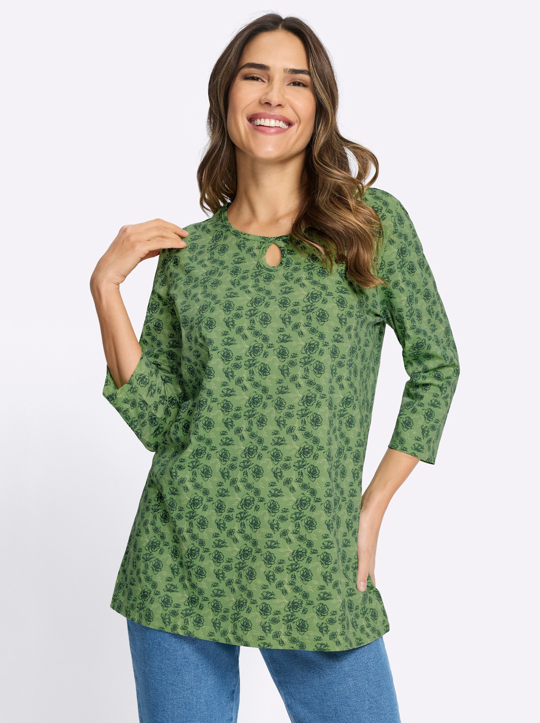 Sieh an! T-Shirt Longshirt 3/4-Arm