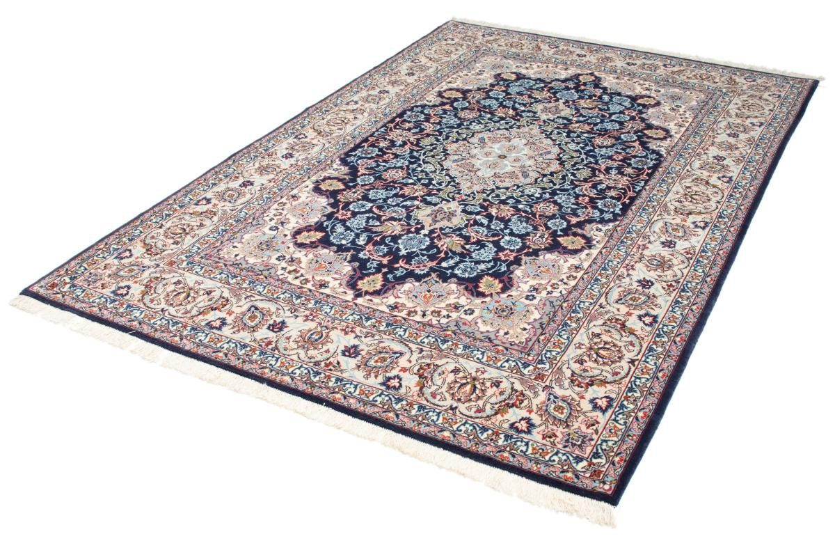 Höhe: mm rechteckig, 150x225 6 Handgeknüpfter Orientteppich, Isfahan Seidenkette Orientteppich Nain Trading,