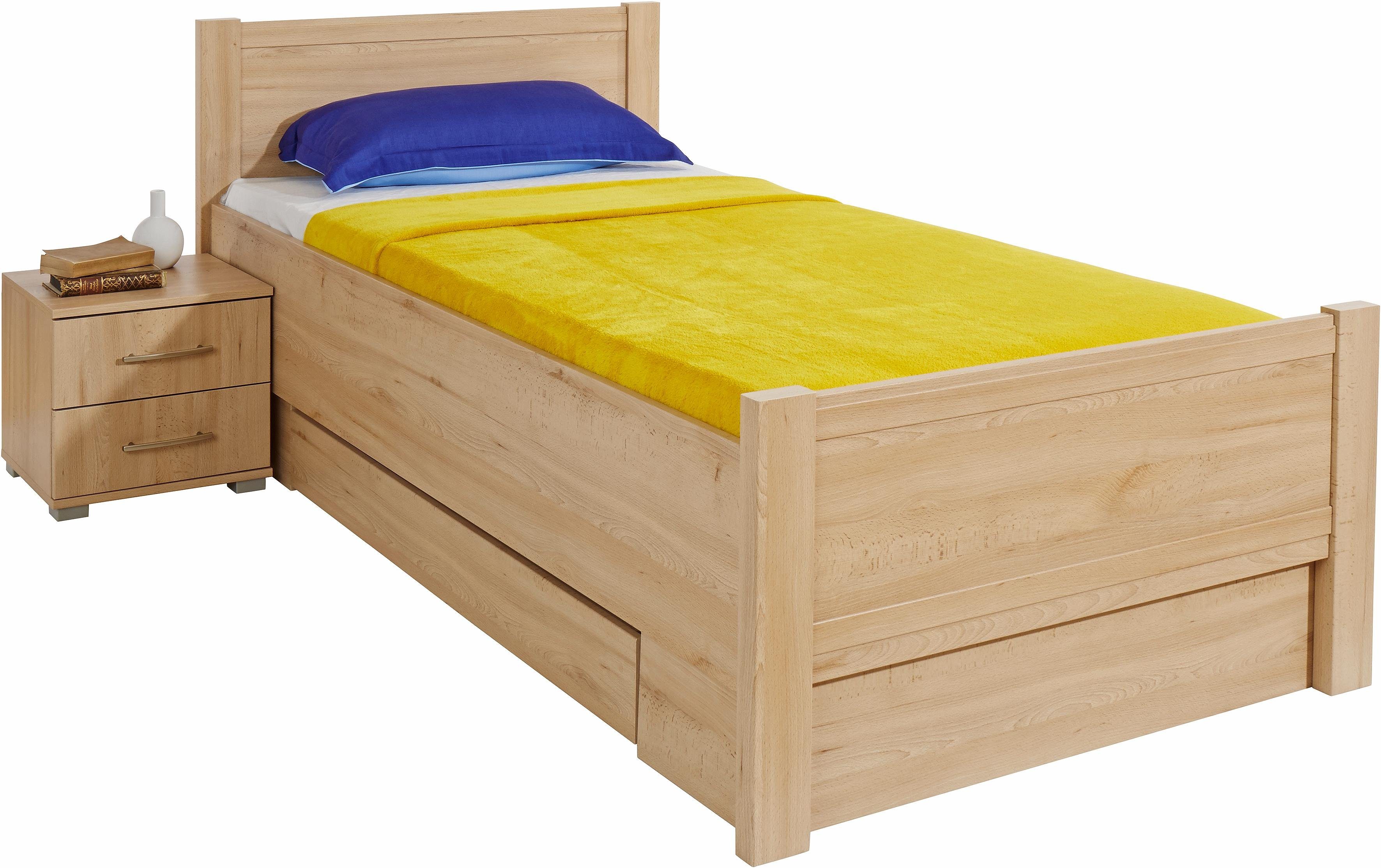 priess Bett Husum Schlafzimmer Jugendzimmer Rahmenbett, Komforthöhe, hochwertige Premium Qualität, für Motorrahmen geeignet