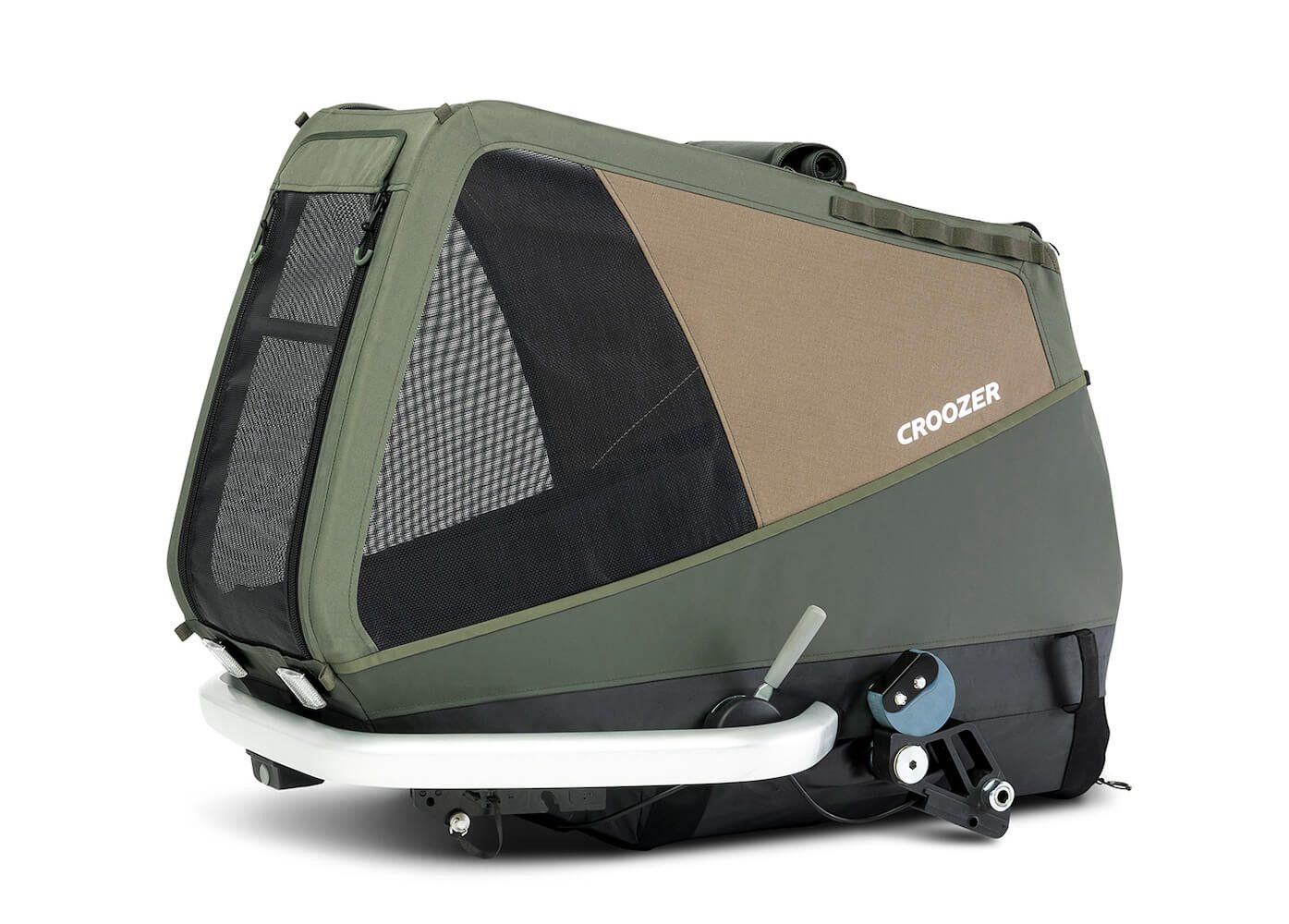 Croozer Fahrradhundeanhänger inkl. Regenverdeck, Packfach und Buggy-Set, Für Hunde bis 35 Kg