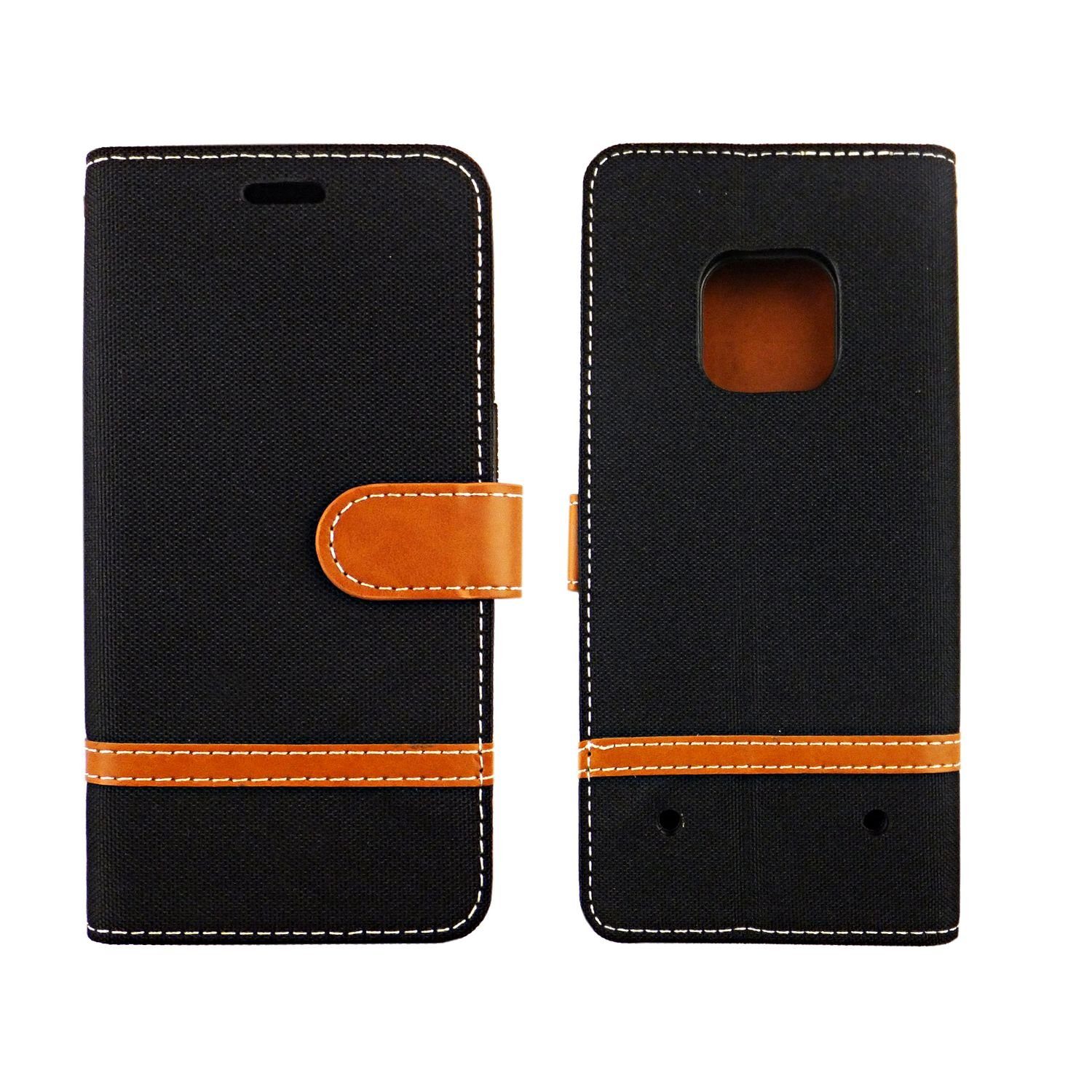 König Design Handyhülle Nokia XR20, Schutzhülle für Nokia XR20 Tasche Handy Hülle Schutz-Cover Flip-Case mit Kartenfach Jeasn Schwarz
