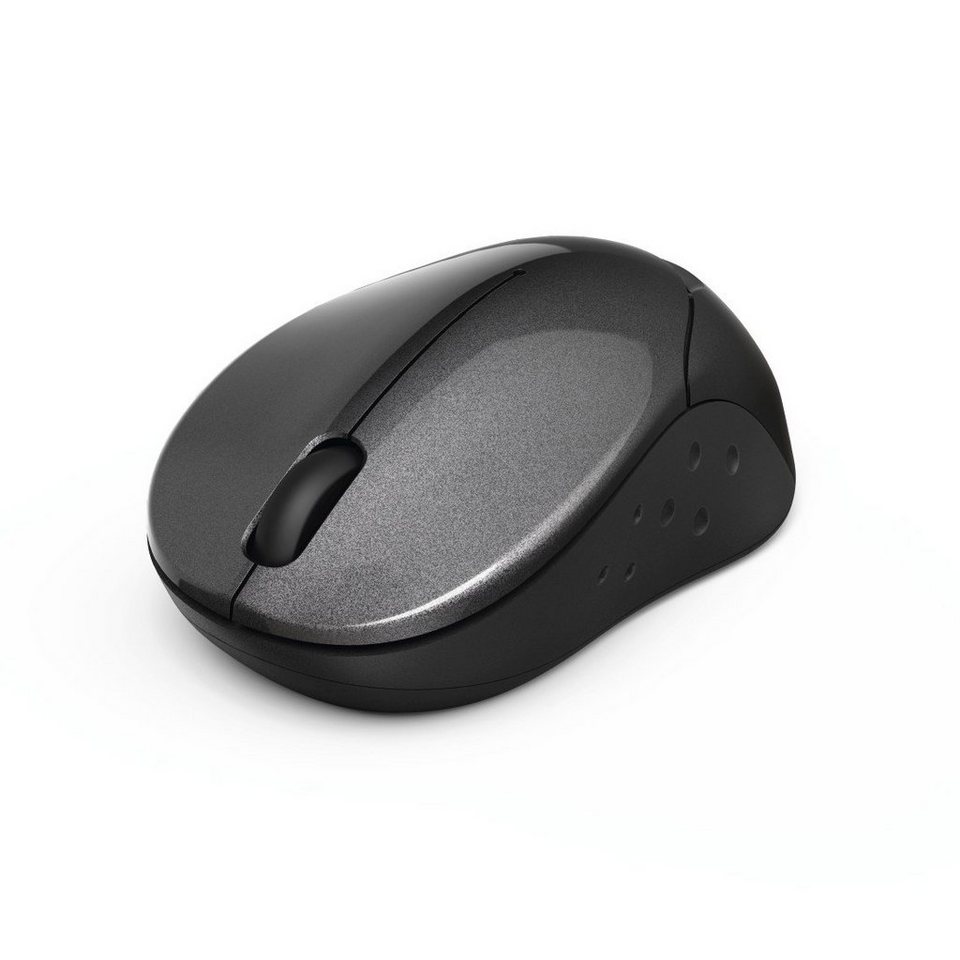 Hama Computermaus kabellos für Rechtshänder und Linkshänder, Funk, grau Maus  (Funk, Mini Funkmaus, leise Tasten), Wireless Mouse: 2,4 GHz  Funktechnologie, Reichweite bis 8 m