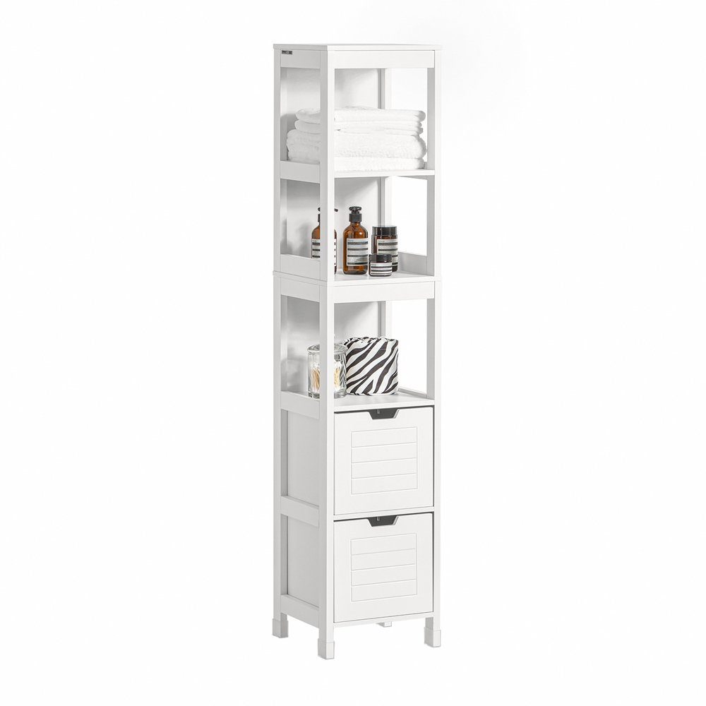 SoBuy Hochschrank FRG126 Badschrank mit Fußpolster