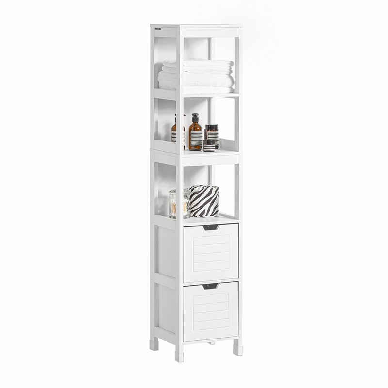 SoBuy Hochschrank FRG126 Badschrank mit Fußpolster