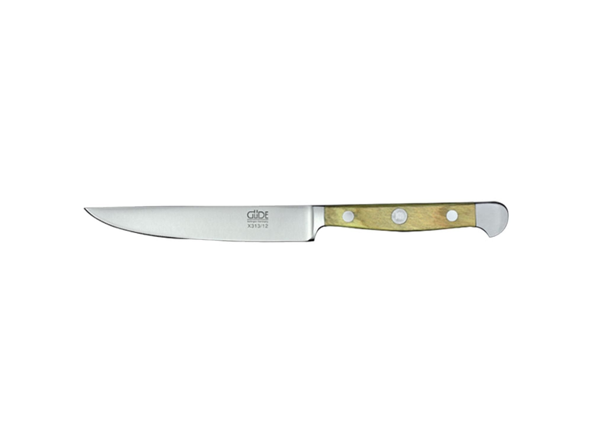 Güde Messer Solingen Kochmesser Güde Alpha Olive Steakmesser, 12 cm X313/12