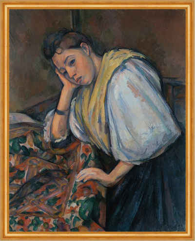 Kunstdruck Young Italian Woman at a Table Paul Cezanne Italienerin Tisch B A2 029, (1 St)