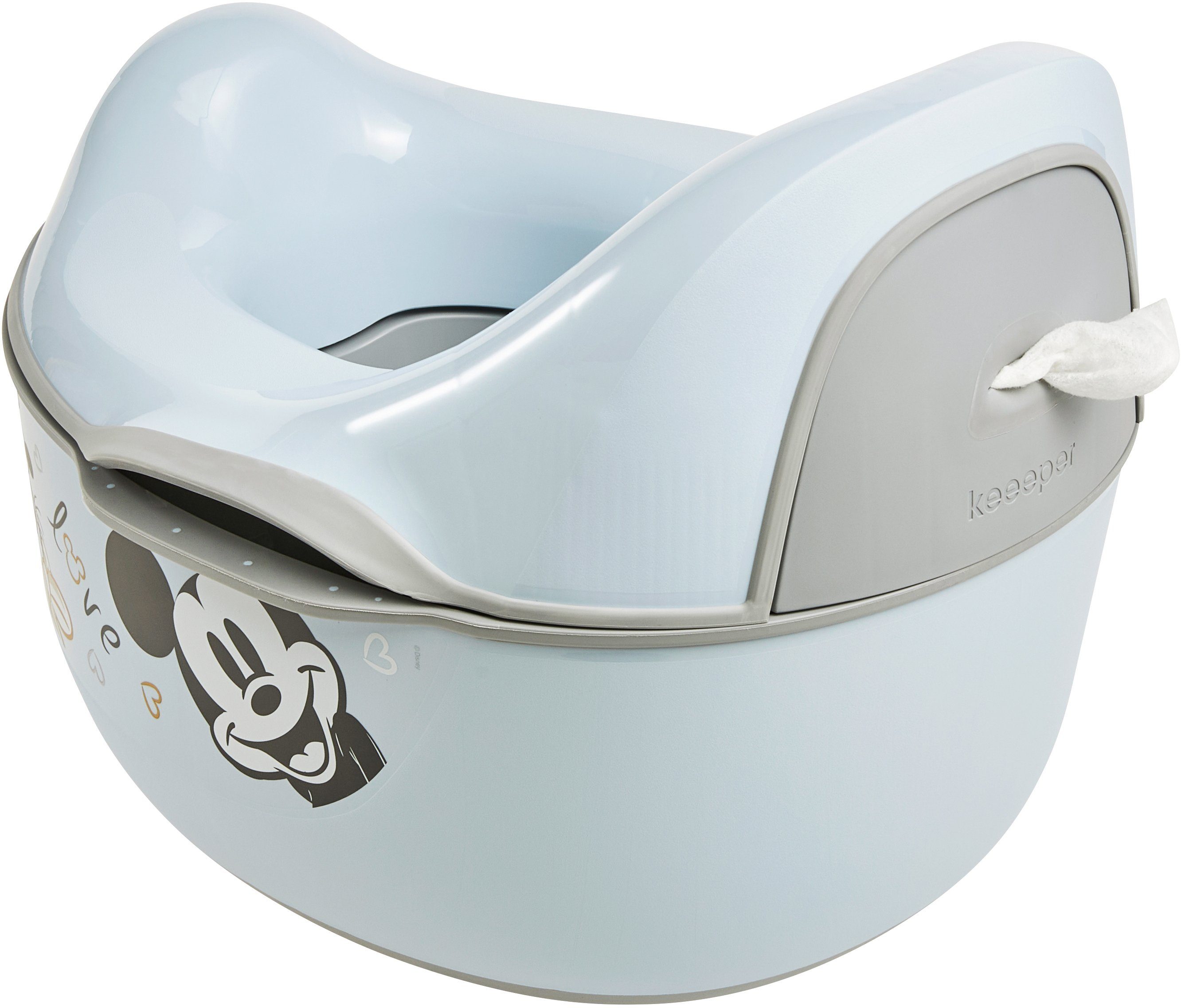 keeeper Toilettentrainer kasimir in weltweit FSC® Made blue, 4in1, babytopf cloudy Wald Blau deluxe - schützt mickey Europe, 