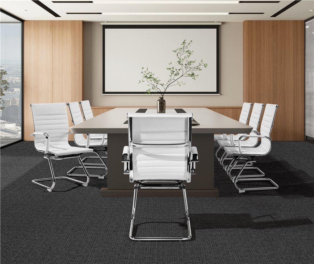 Yaheetech Esszimmerstuhl, Küchenstühle mit Hoher Rückenlehne und Armlehnen, Freischwinger