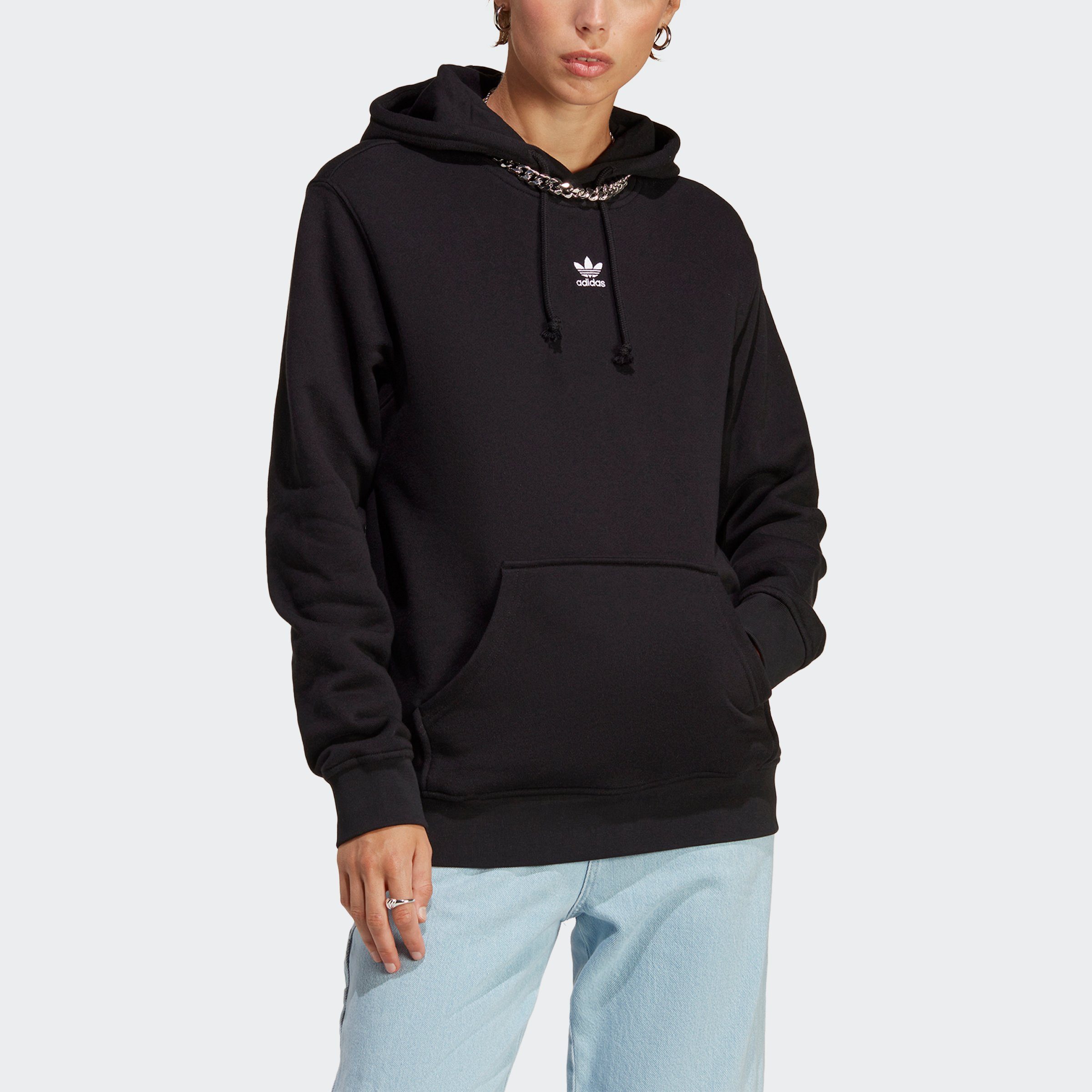 (1-tlg) Originals REGULAR Black ESSENTIALS adidas Kapuzensweatshirt HOODIE ADICOLOR