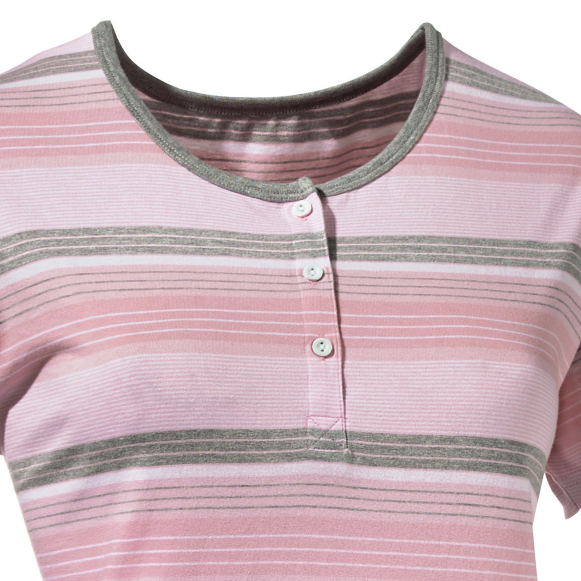 Damen-Nachthemd Streifen Single-Jersey Nachthemd REDBEST