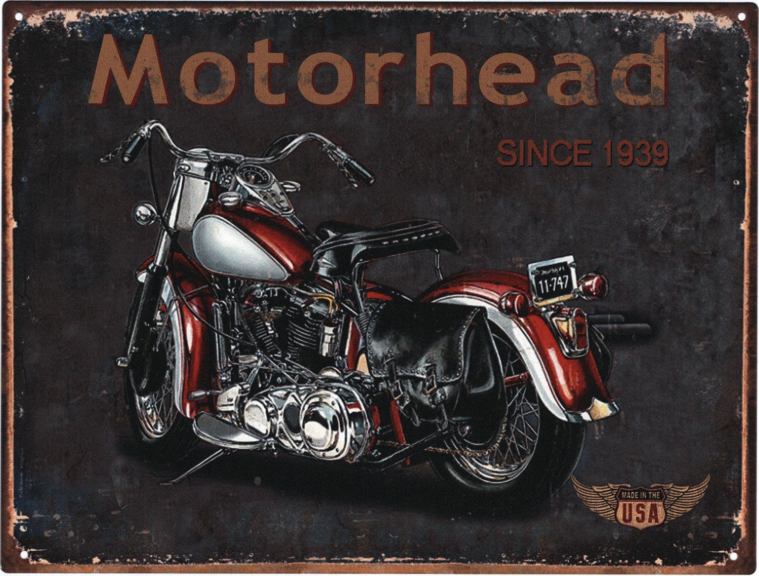 Metallschild Blechschild Motorhead made in the USA