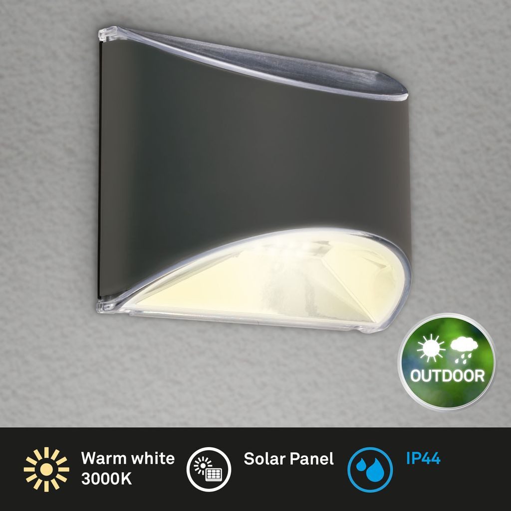 Briloner Leuchten Außen-Wandleuchte 3133015, LED fest integriert, 3000K - Warmweiß